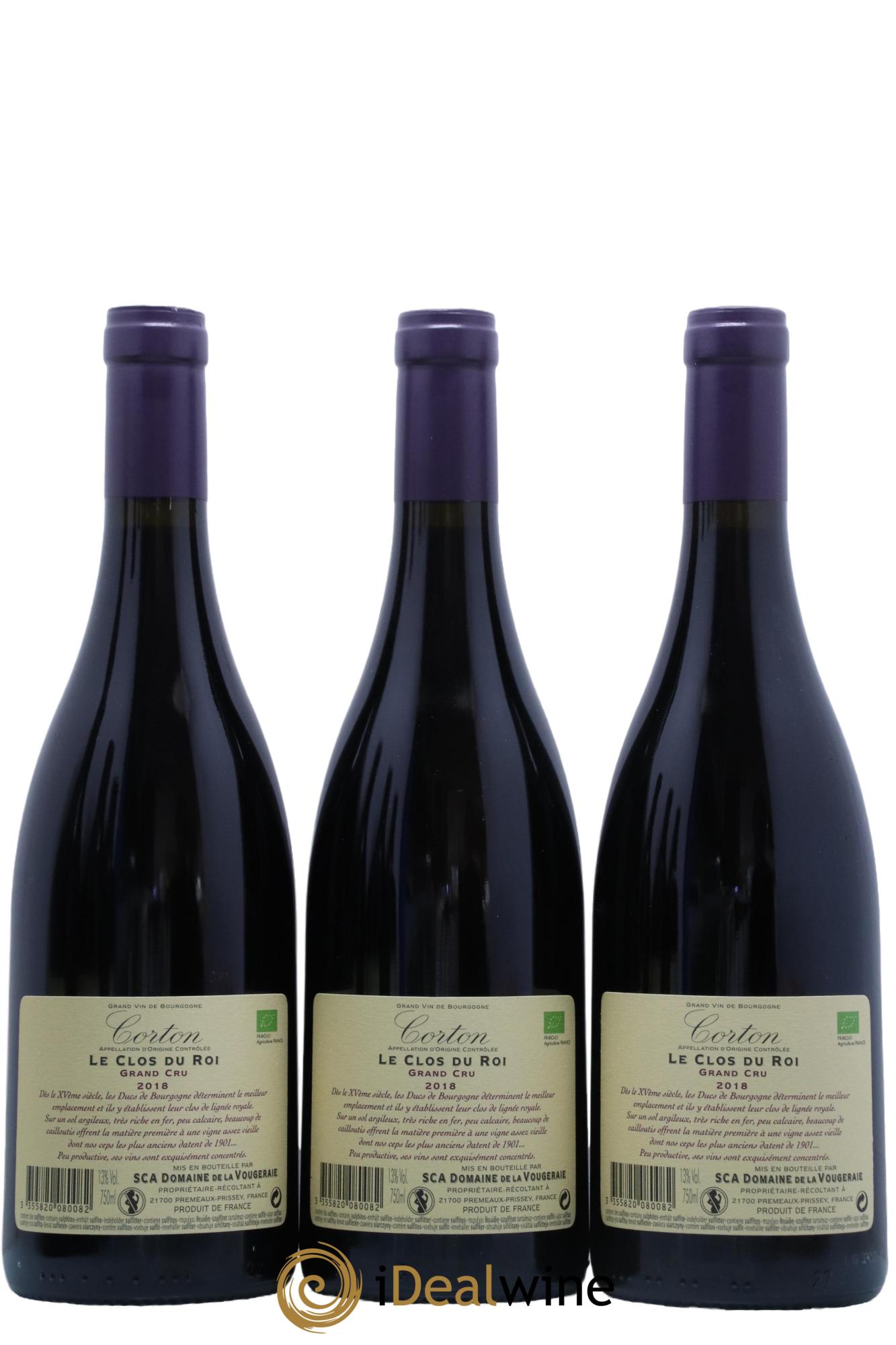 Corton Grand Cru Le Clos du Roi La Vougeraie  2018 - Lotto di 6 bottiglie - 4