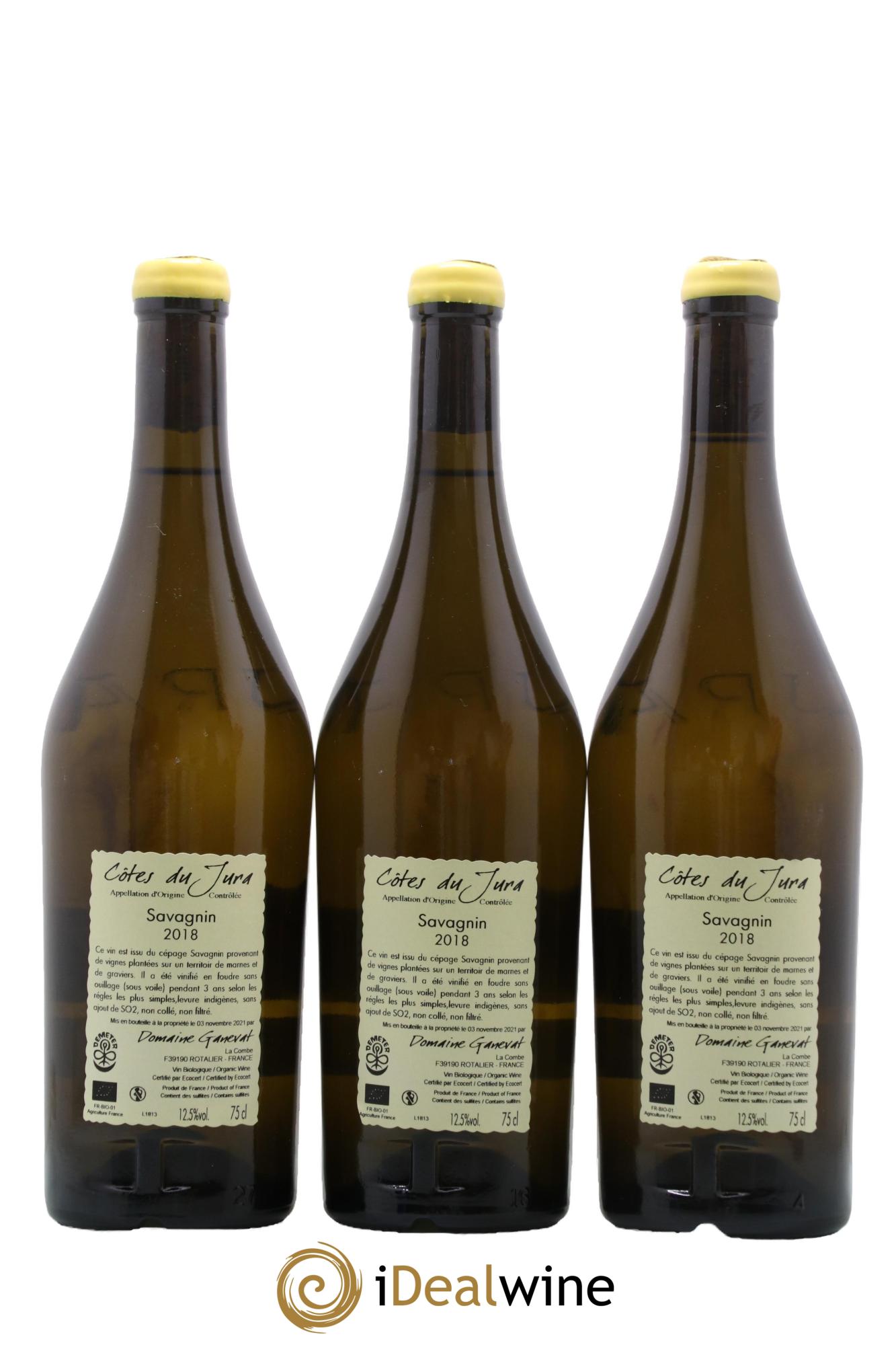 Côtes du Jura Les Grands Teppes Savagnin (sous voile) Jean-François Ganevat (Domaine) 2018 - Lot de 3 bouteilles - 1