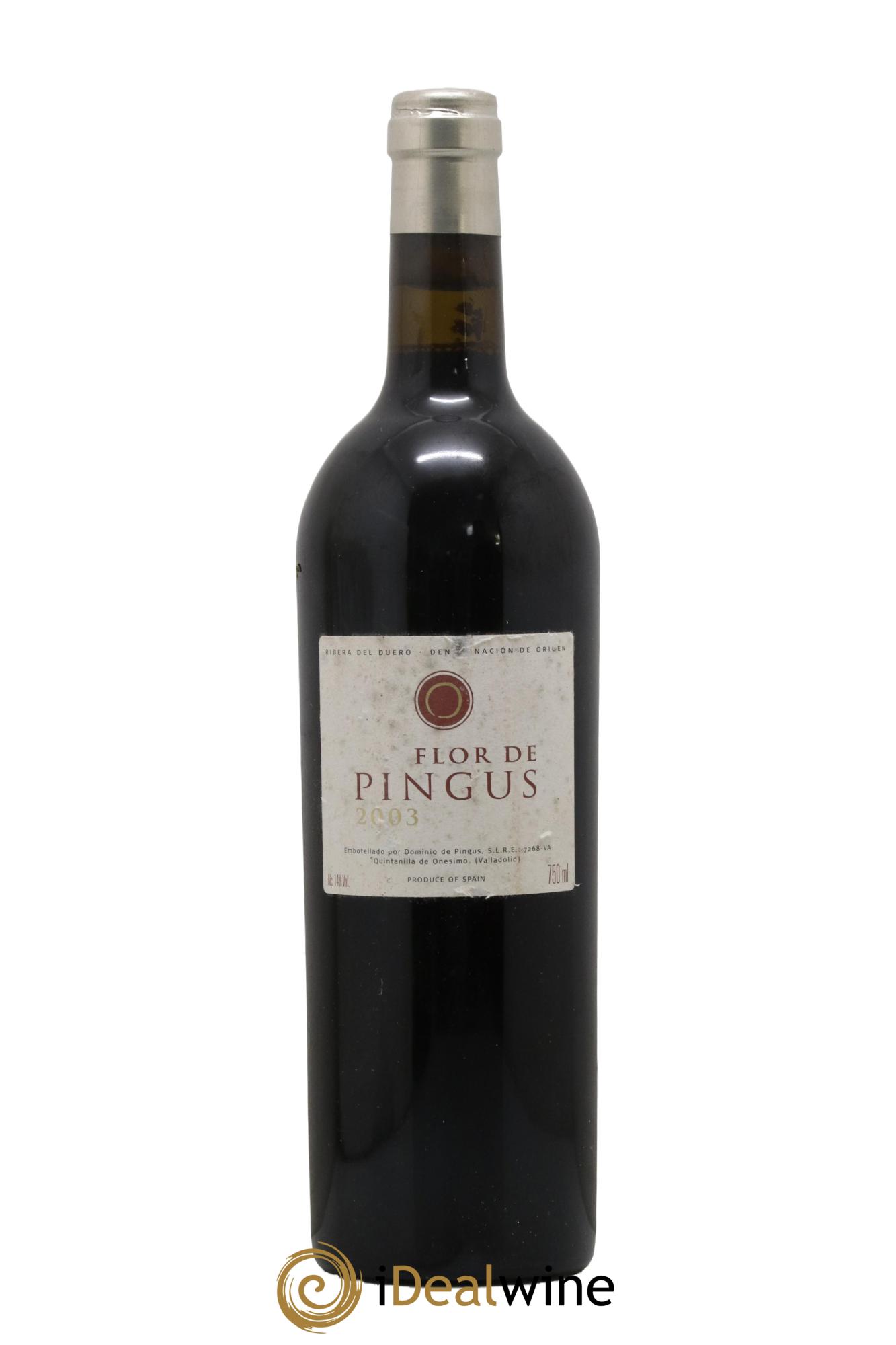 Ribera Del Duero Flor de Pingus Dominio de Pingus - Peter Sisseck 2003 - Lot de 1 bouteille - 0