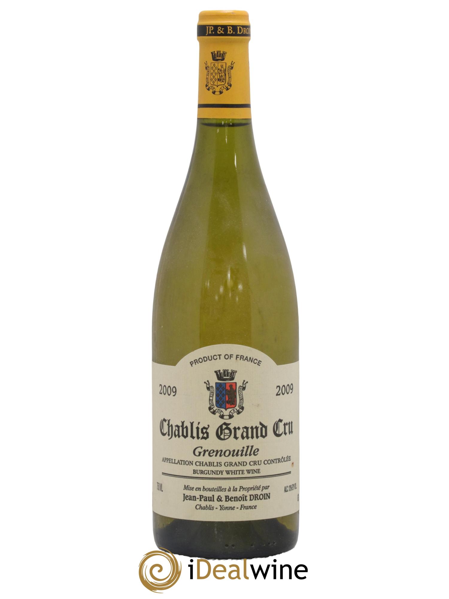 Chablis Grand Cru Grenouilles Jean-Paul & Benoît Droin (Domaine) 2009 - Lot of 1 bottle - 0