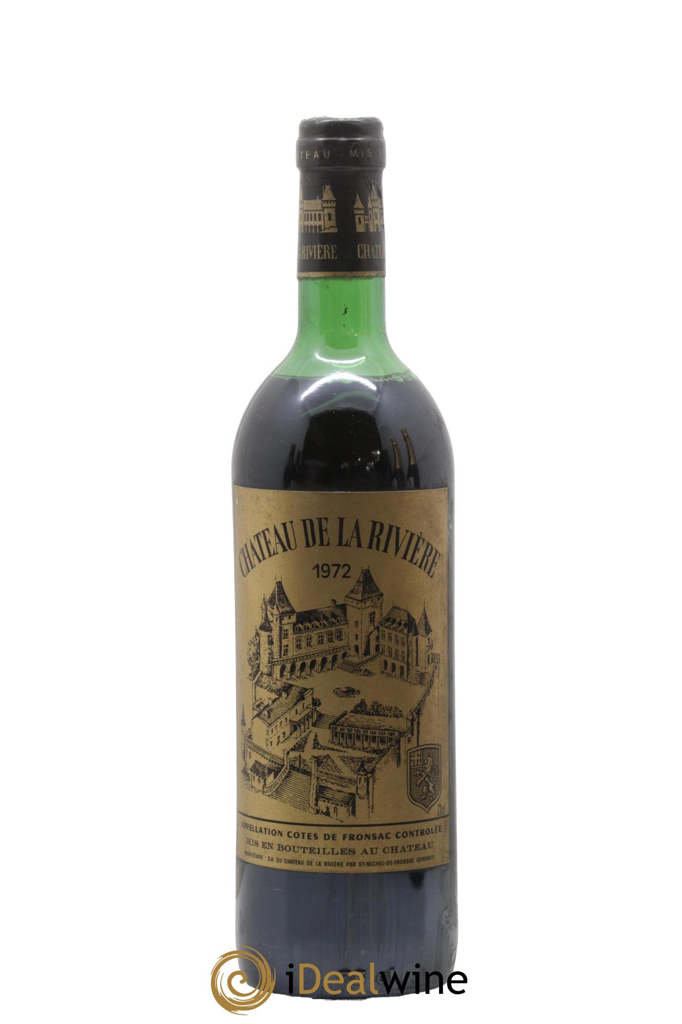Château de La Rivière 1972 - Lot de 1 bouteille - 0