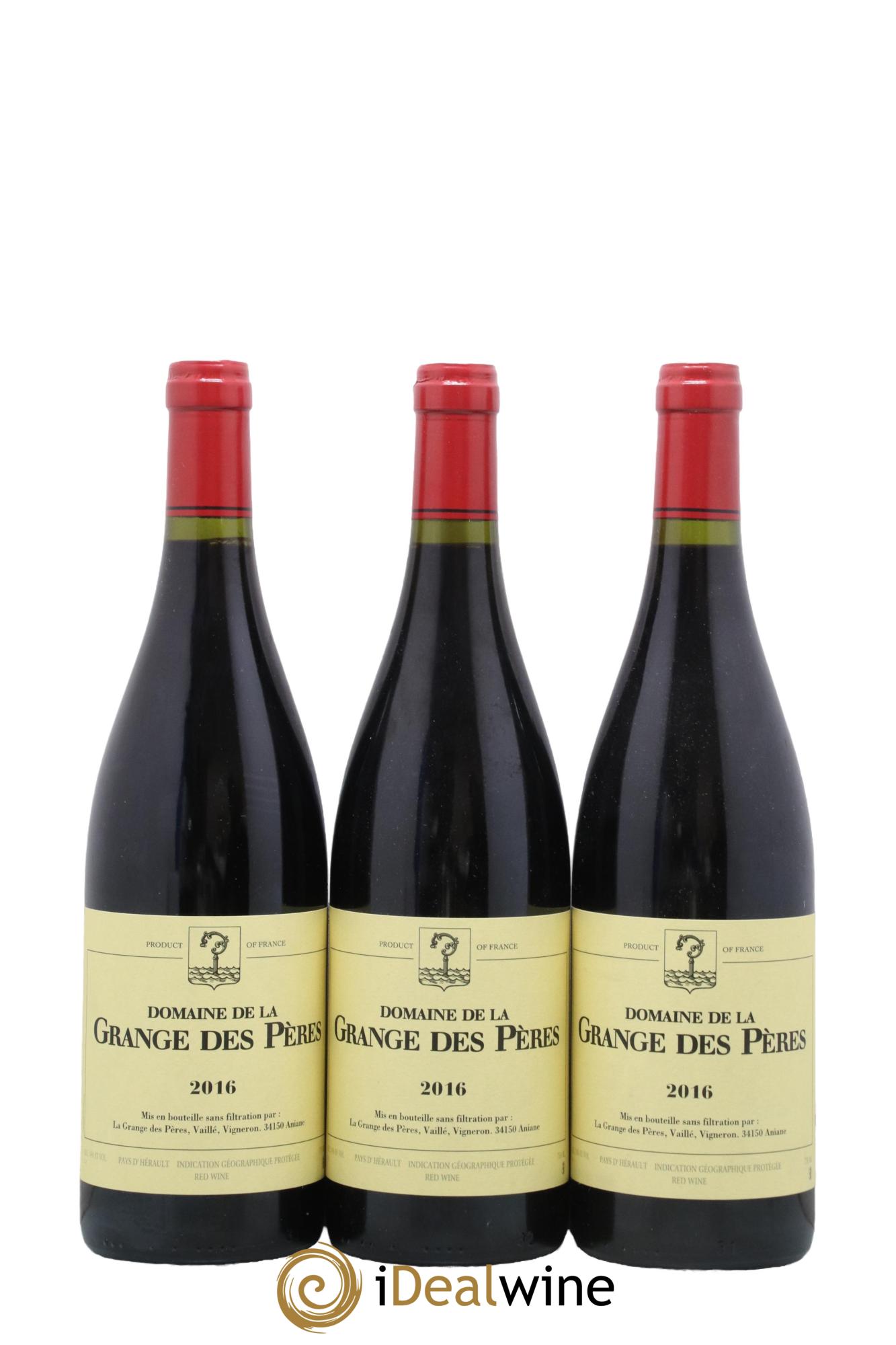 Pays d'Hérault Grange des Pères Laurent Vaillé 2016 - Lot de 3 bouteilles - 0