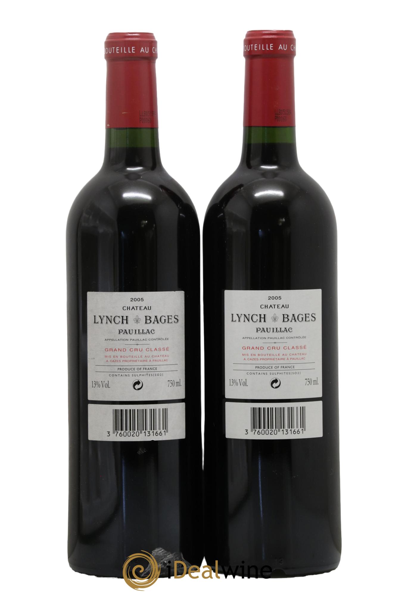 Château Lynch Bages 5ème Grand Cru Classé 2005 - Posten von 2 Flaschen - 1