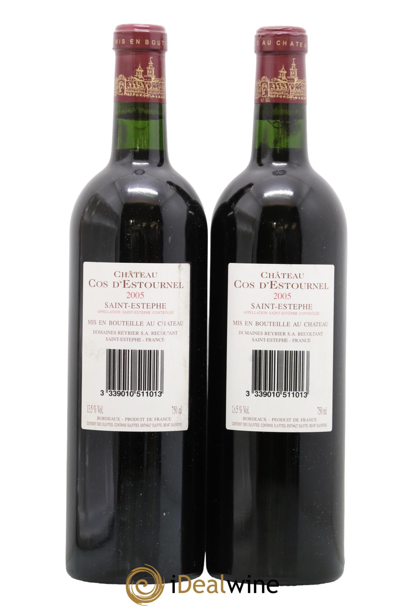 Cos d'Estournel 2ème Grand Cru Classé 2005 - Lot of 2 bottles - 1