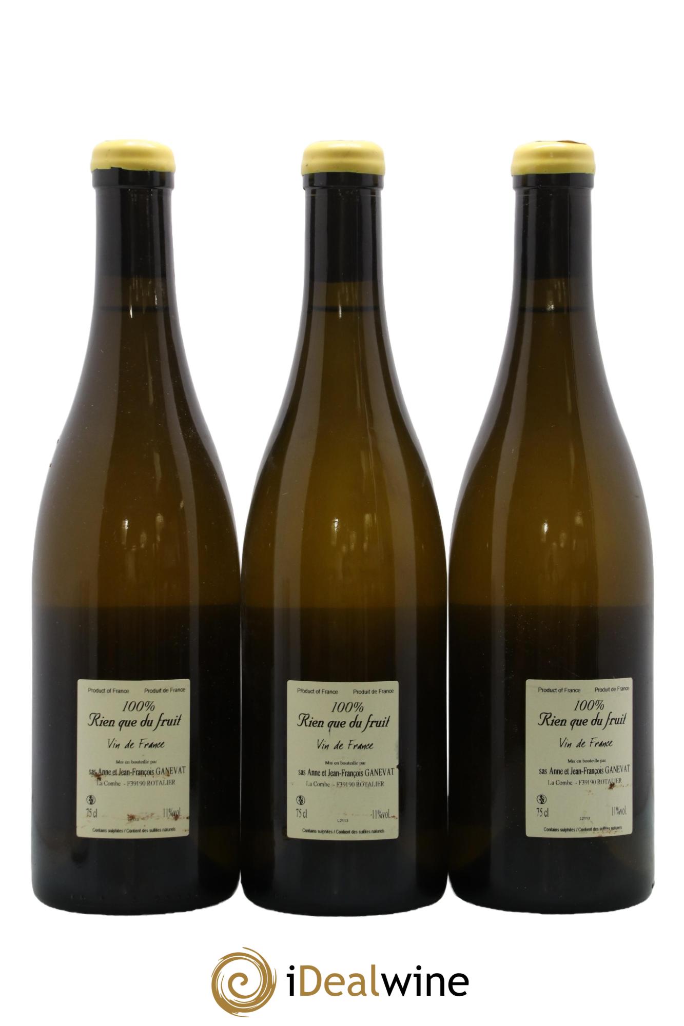 Vin de France 100% Rien que du fruit Anne et Jean François Ganevat - Lot de 3 bouteilles - 1