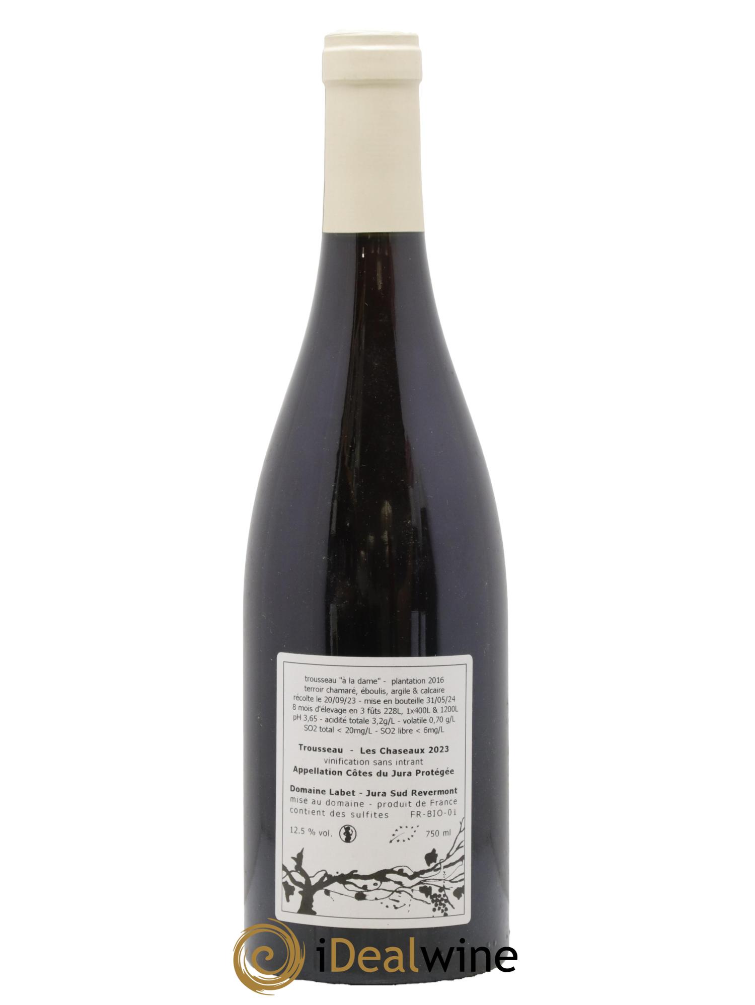 Côtes du Jura Trousseau Les Chaseaux Romain - Julien - Charline Labet 2023 - Lot of 1 bottle - 1