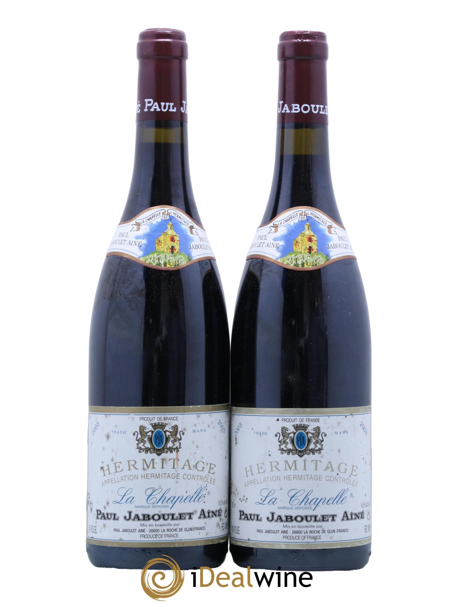 Hermitage La Chapelle Paul Jaboulet Ainé 2003 - Lot de 2 bouteilles - 0