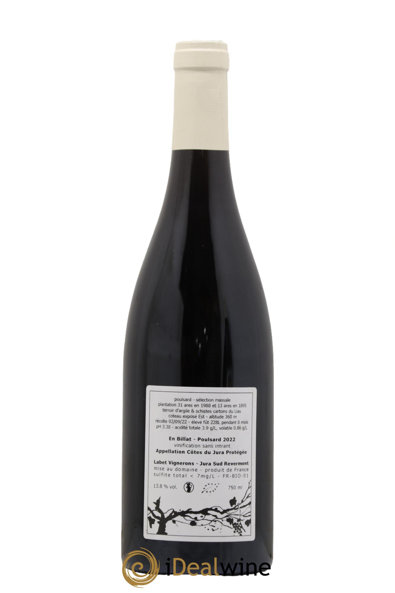 Côtes du Jura Poulsard En Billat Romain - Julien  - Charline Labet  2022 - Lot de 1 bouteille - 1