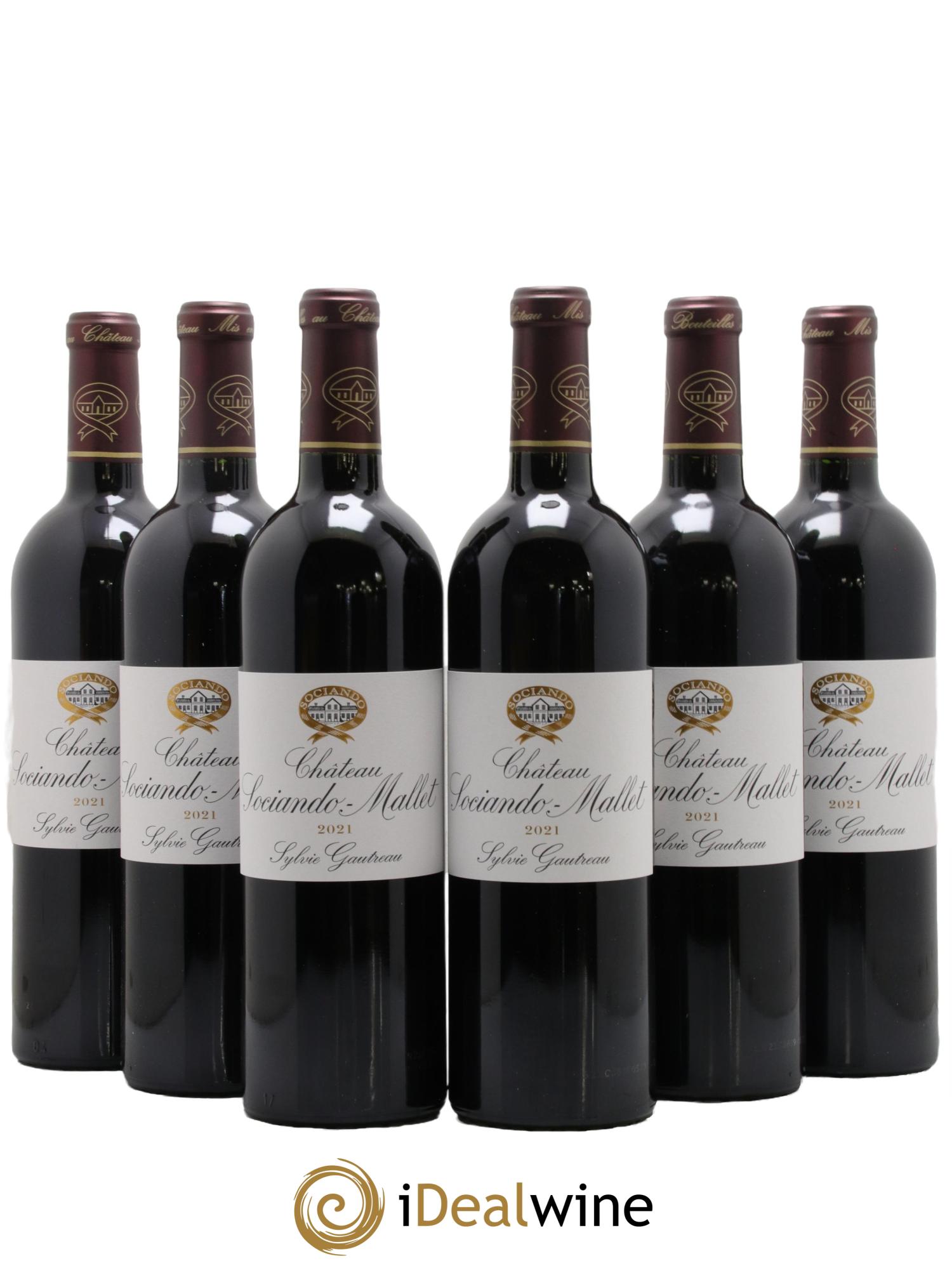Château Sociando Mallet 2021 - Lotto di 6 bottiglie - 0