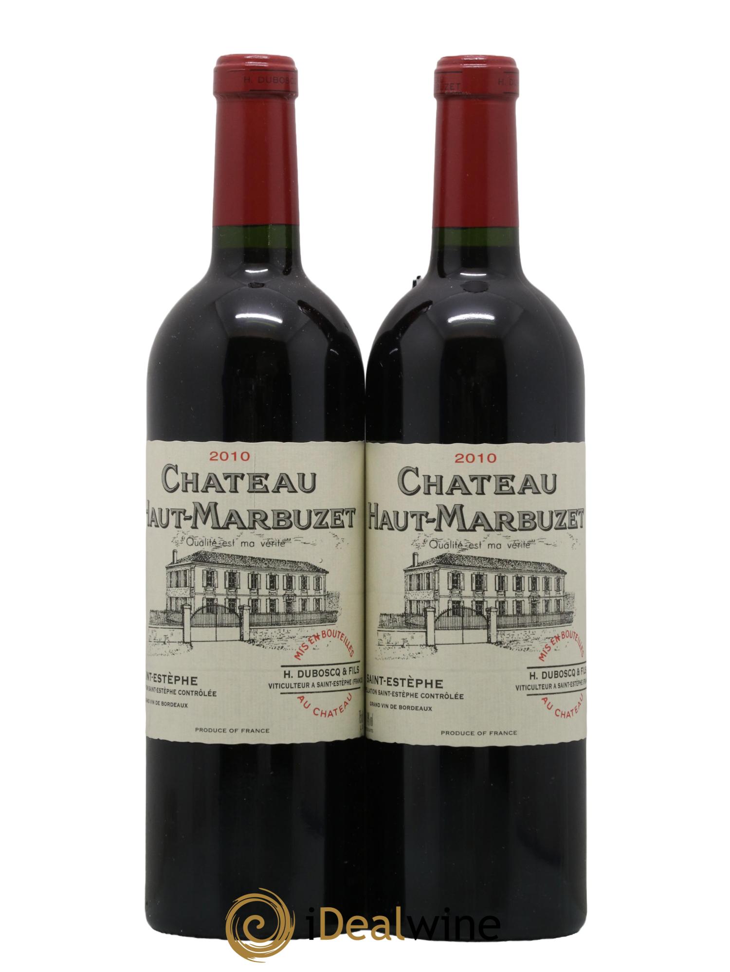 Château Haut Marbuzet 2010 - Lot de 2 bouteilles - 0