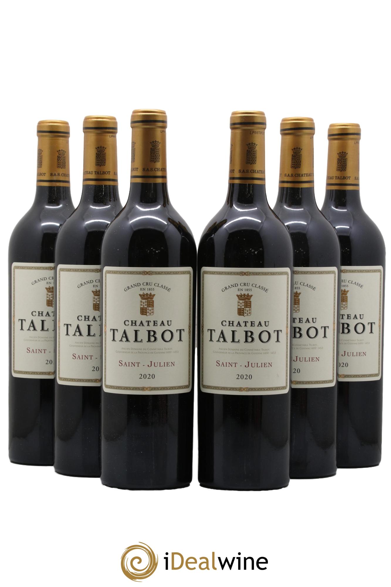 Château Talbot 4ème Grand Cru Classé 2020 - Lotto di 6 bottiglie - 0