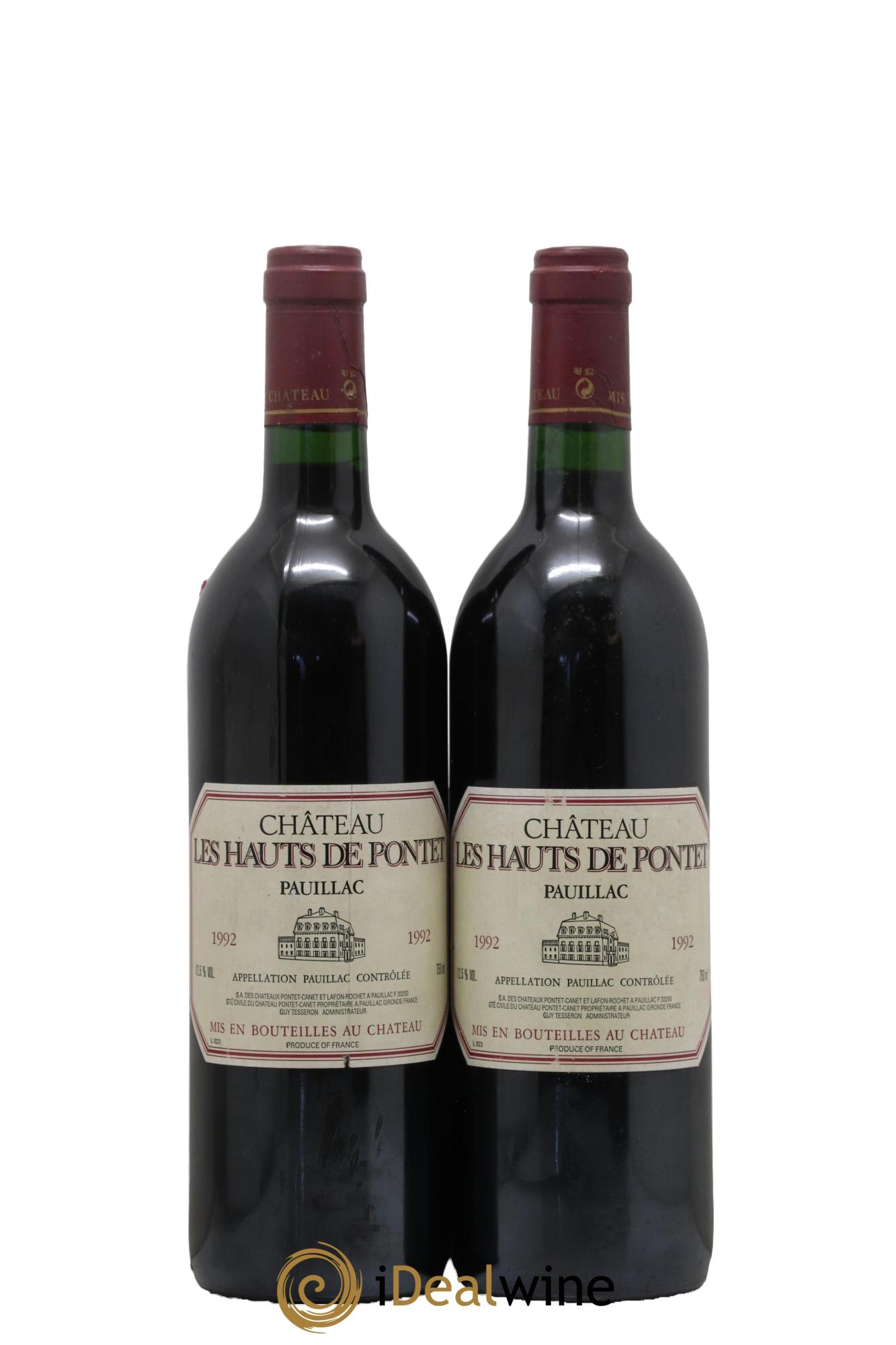 Les Hauts de Pontet-Canet Second Vin 1992 - Lot de 2 bouteilles - 0