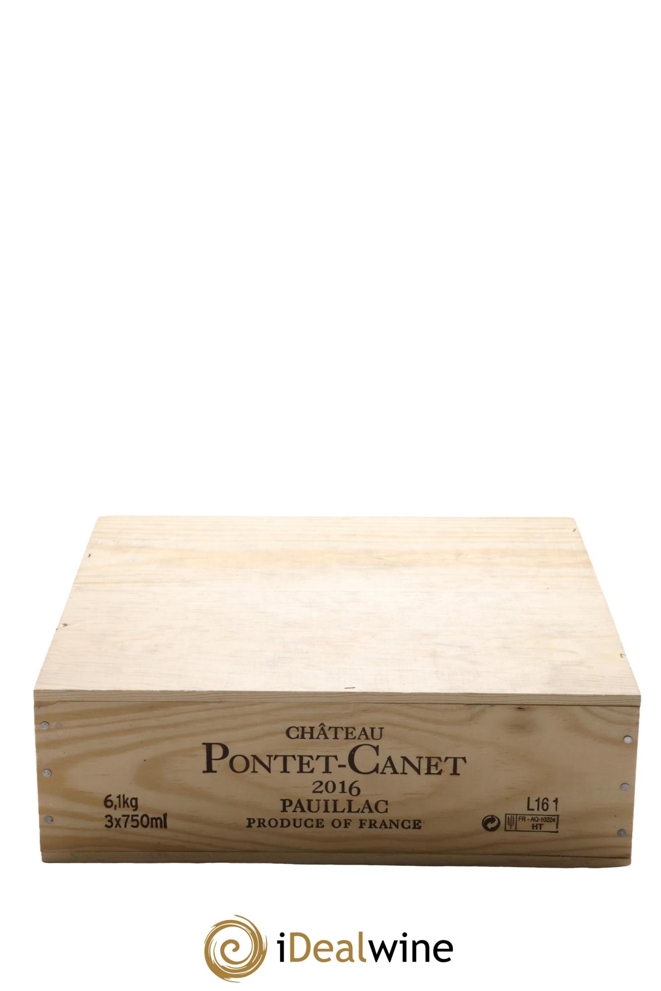 Château Pontet Canet 5ème Grand Cru Classé 2016 - Lot de 3 bouteilles - 1