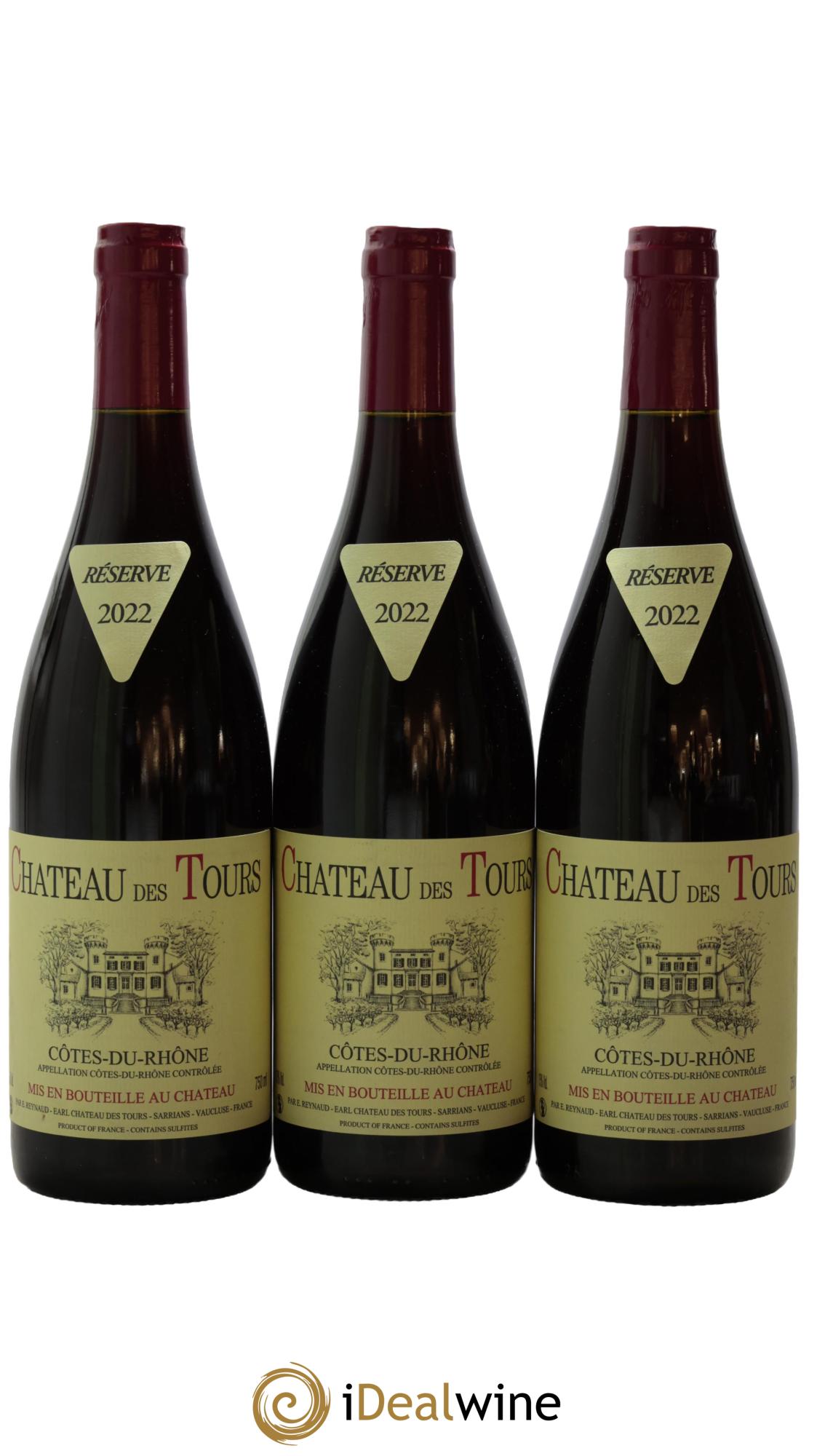 Côtes-du-Rhône Château des Tours Emmanuel Reynaud 2022 - Lot of 3 bottles - 0
