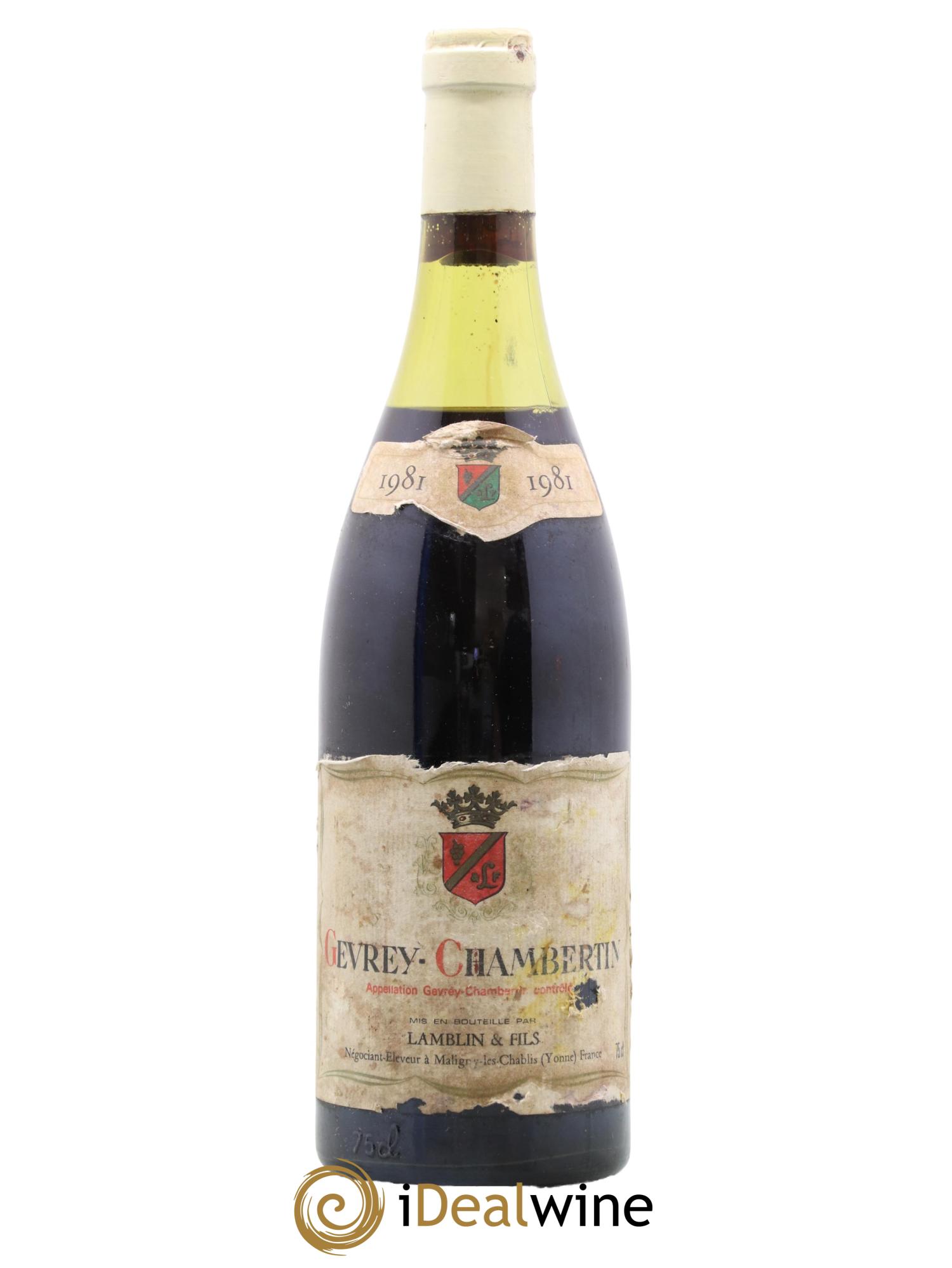 Gevrey-Chambertin Domaine Lamblin 1981 - Lot de 1 bouteille - 0