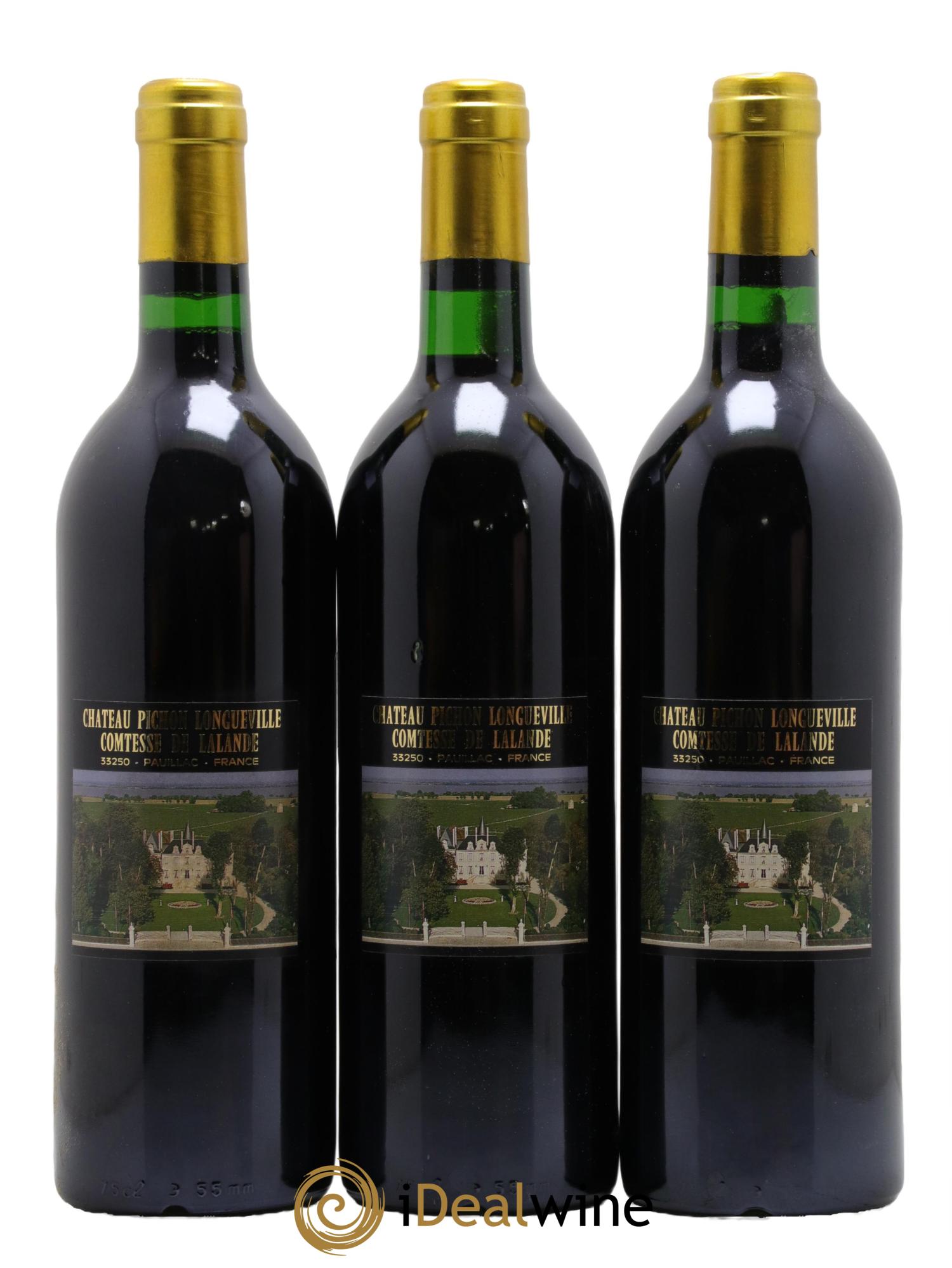 Château Pichon Longueville Comtesse de Lalande 2ème Grand Cru Classé 1989 - Lot de 3 bouteilles - 1