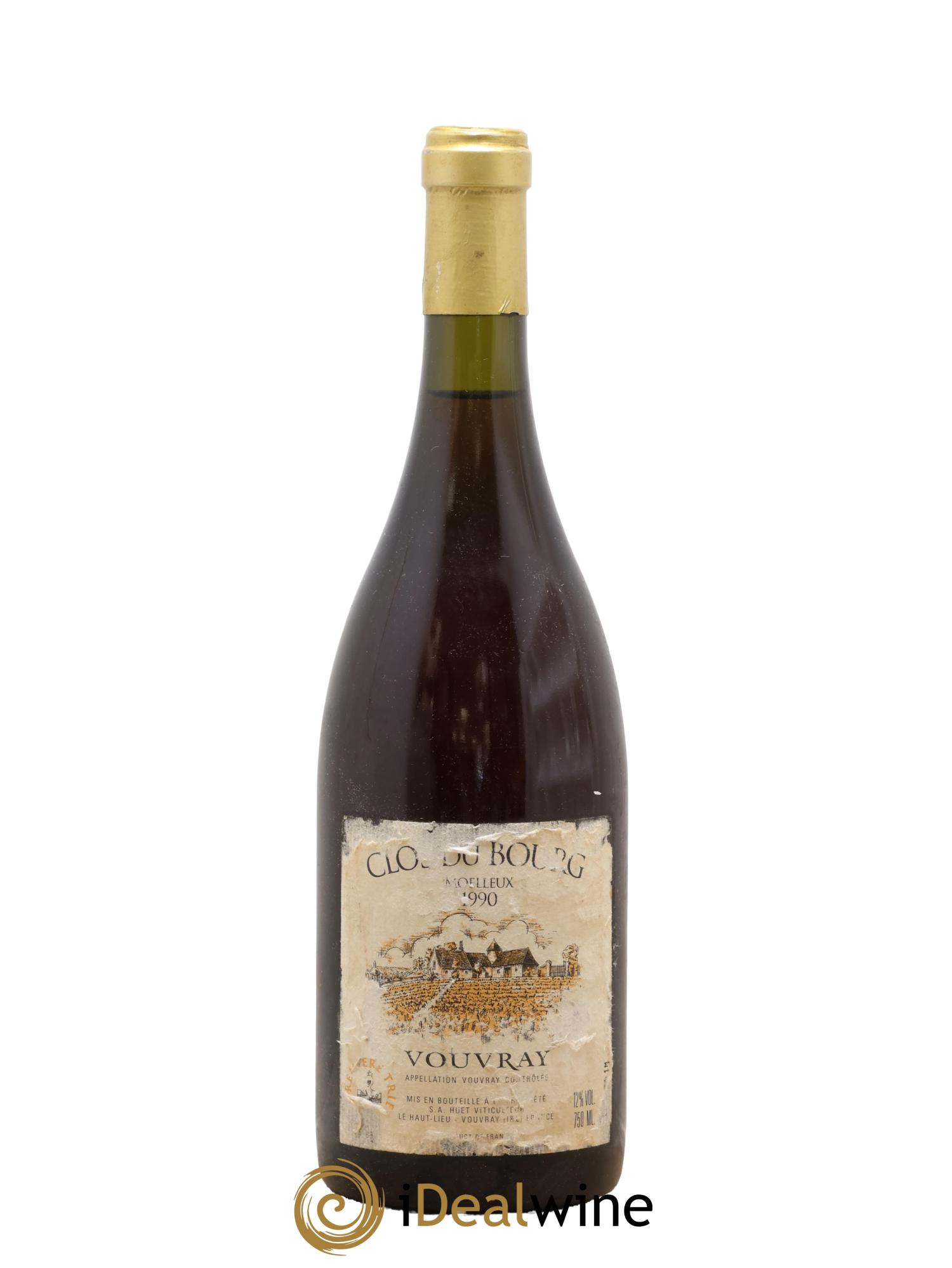 Vouvray Clos du Bourg Moelleux Domaine Huet 1990 - Lot de 1 bouteille - 0
