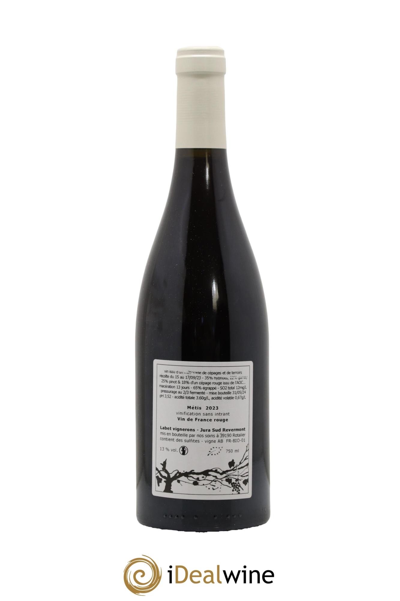 Vin de France Métis Romain - Julien - Charline Labet 2023 - Lot de 1 bouteille - 1