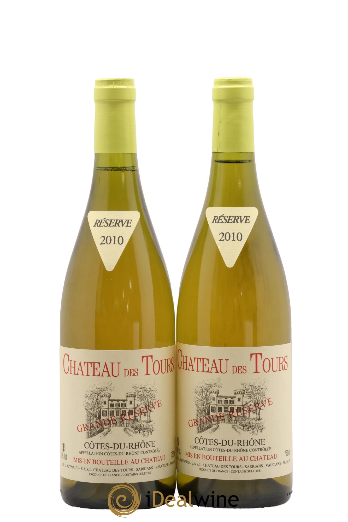 Côtes-du-Rhône Château des Tours Grande Réserve Emmanuel Reynaud 2010 - Lot of 2 bottles - 0