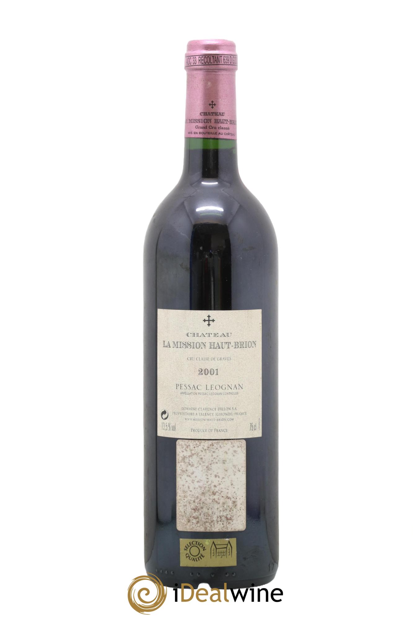Château la Mission Haut-Brion Cru Classé de Graves 2001 - Lot of 1 bottle - 1