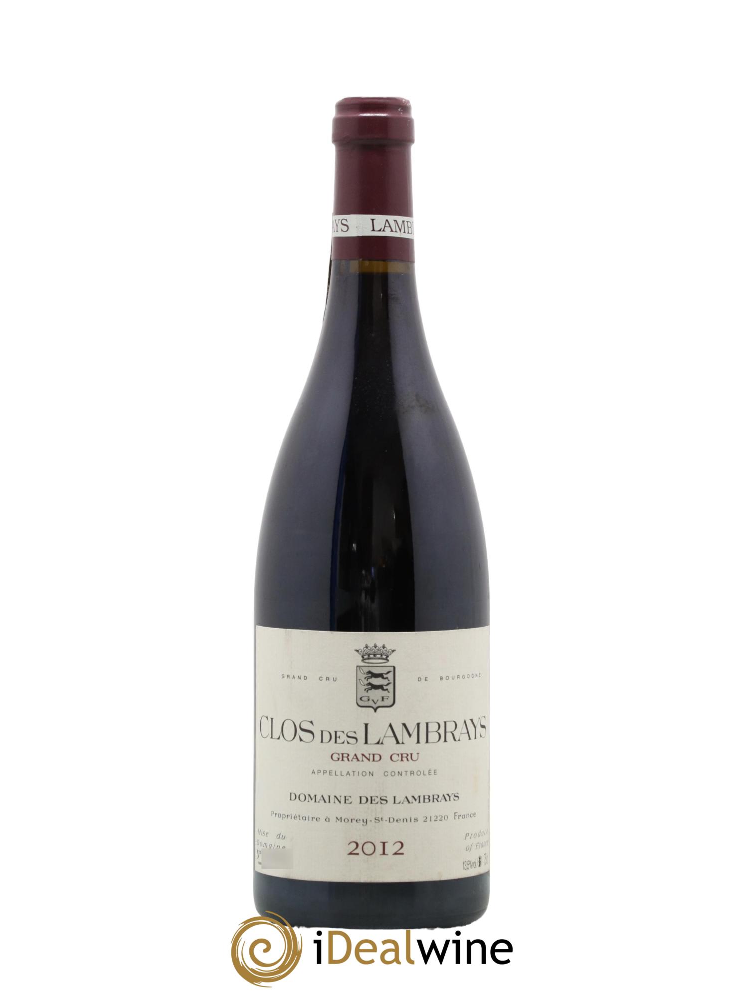 Clos des Lambrays Grand Cru Domaine des Lambrays 2012 - Lot de 1 bouteille - 0