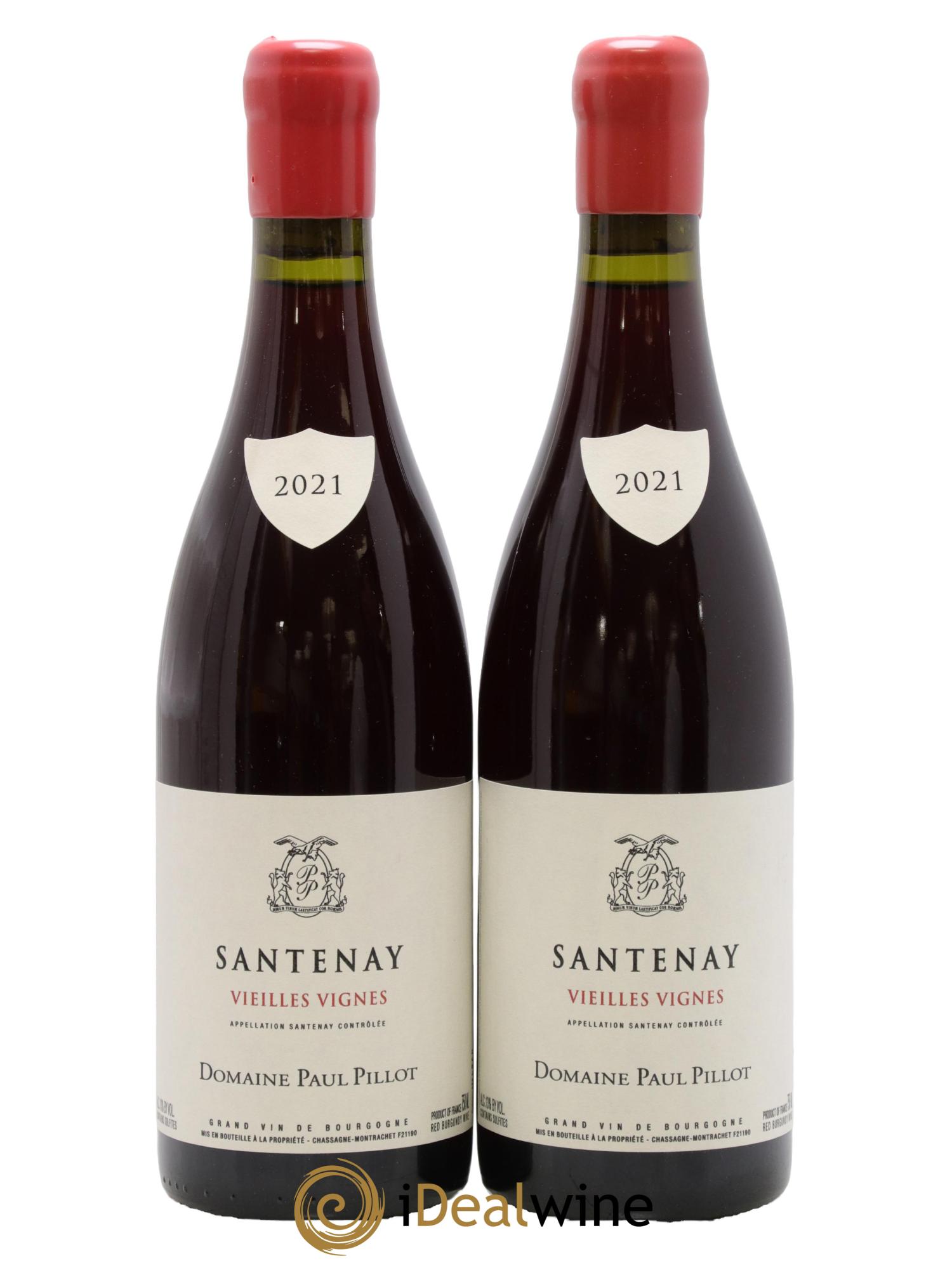 Santenay Vieilles Vignes Paul Pillot 2021 - Lot of 2 bottles - 0