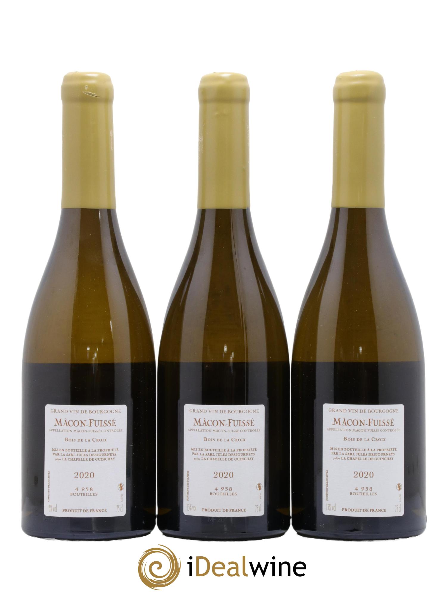 Mâcon-Fuissé Bois de la Croix Jules Desjourneys 2020 - Lot de 3 bouteilles - 1
