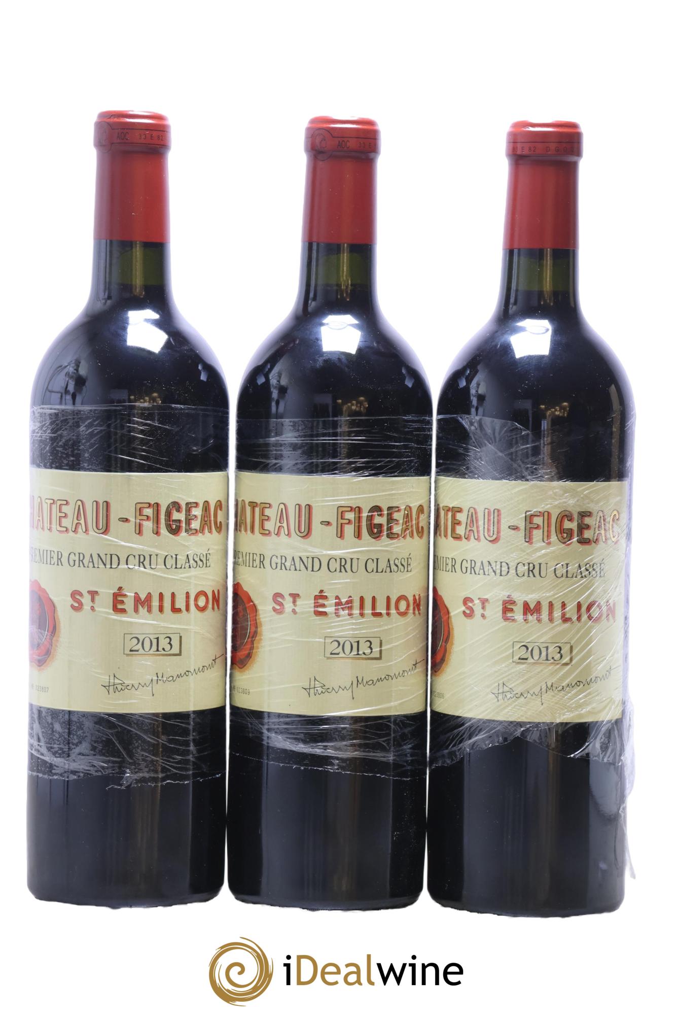 Château Figeac 1er Grand Cru Classé A 2013 - Lot of 3 bottles - 0