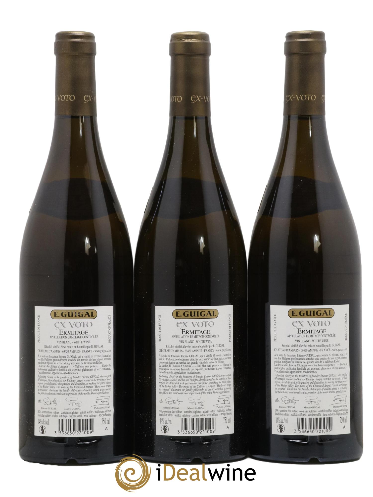 Ermitage Ex Voto Guigal 2016 - Lot de 6 bouteilles - 4