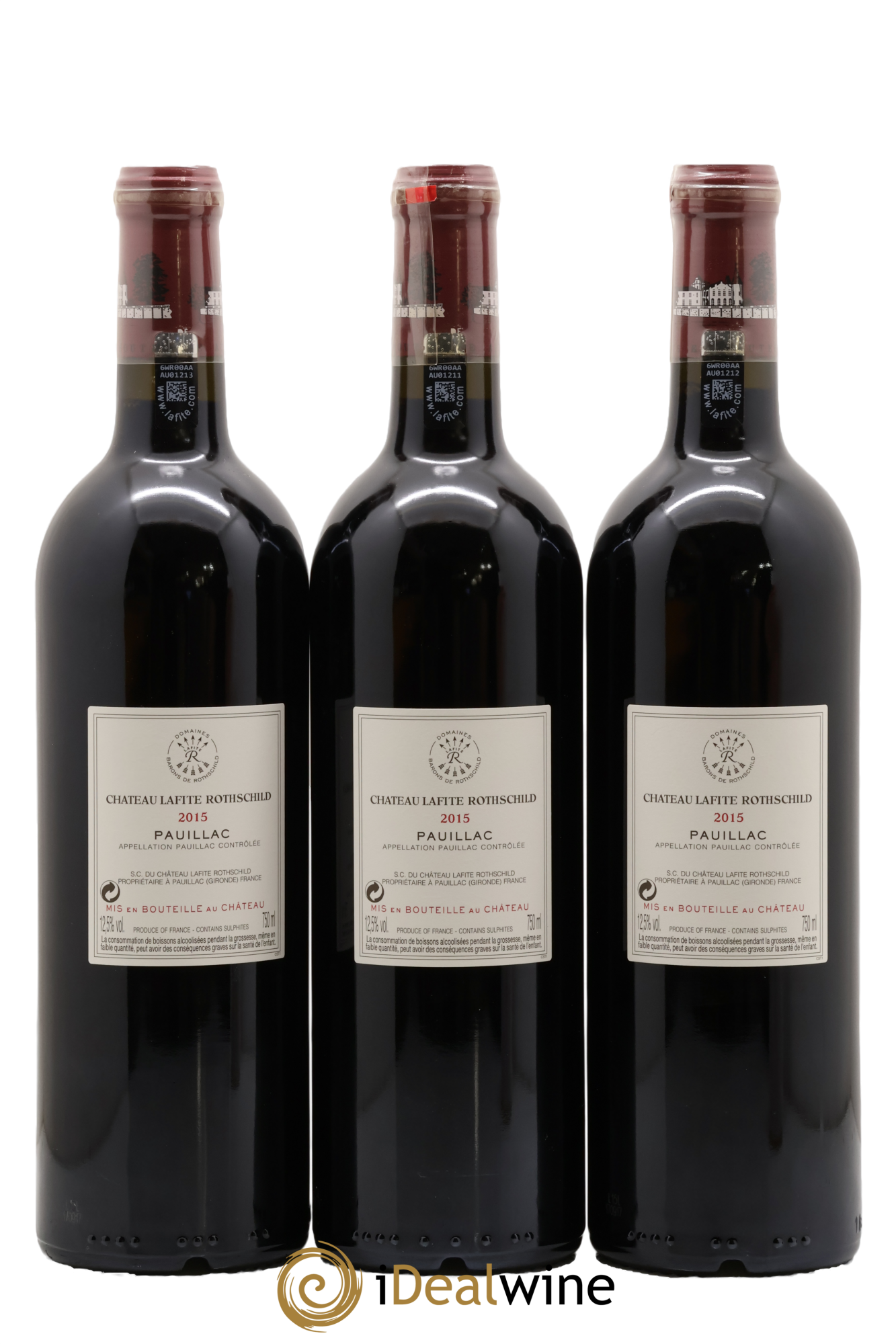 Château Lafite Rothschild 1er Grand Cru Classé 2015 - Lot de 3 bouteilles - 1