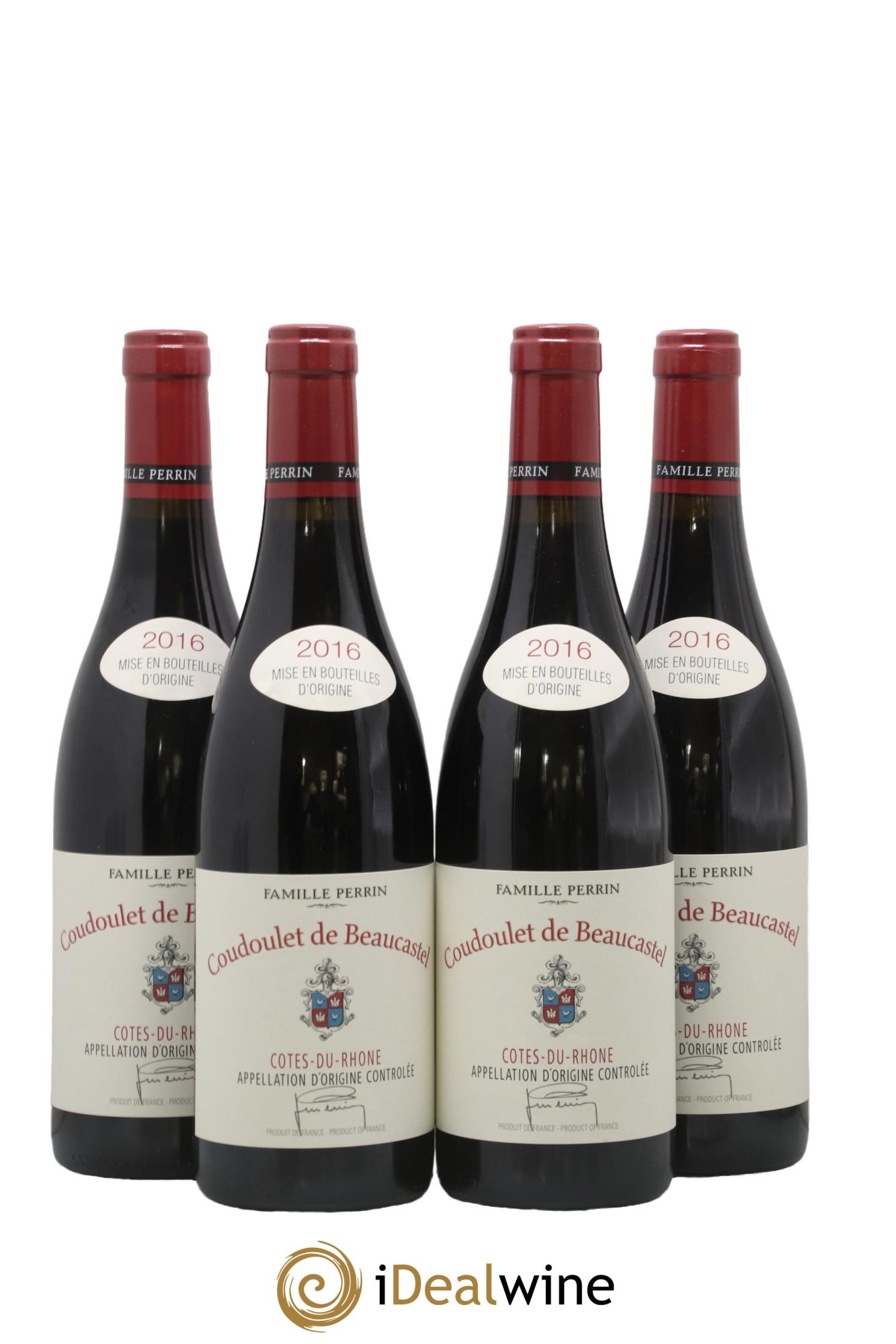 Côtes-du-Rhône Coudoulet de Beaucastel Famille Perrin 2016 - Lot de 4 bouteilles - 0