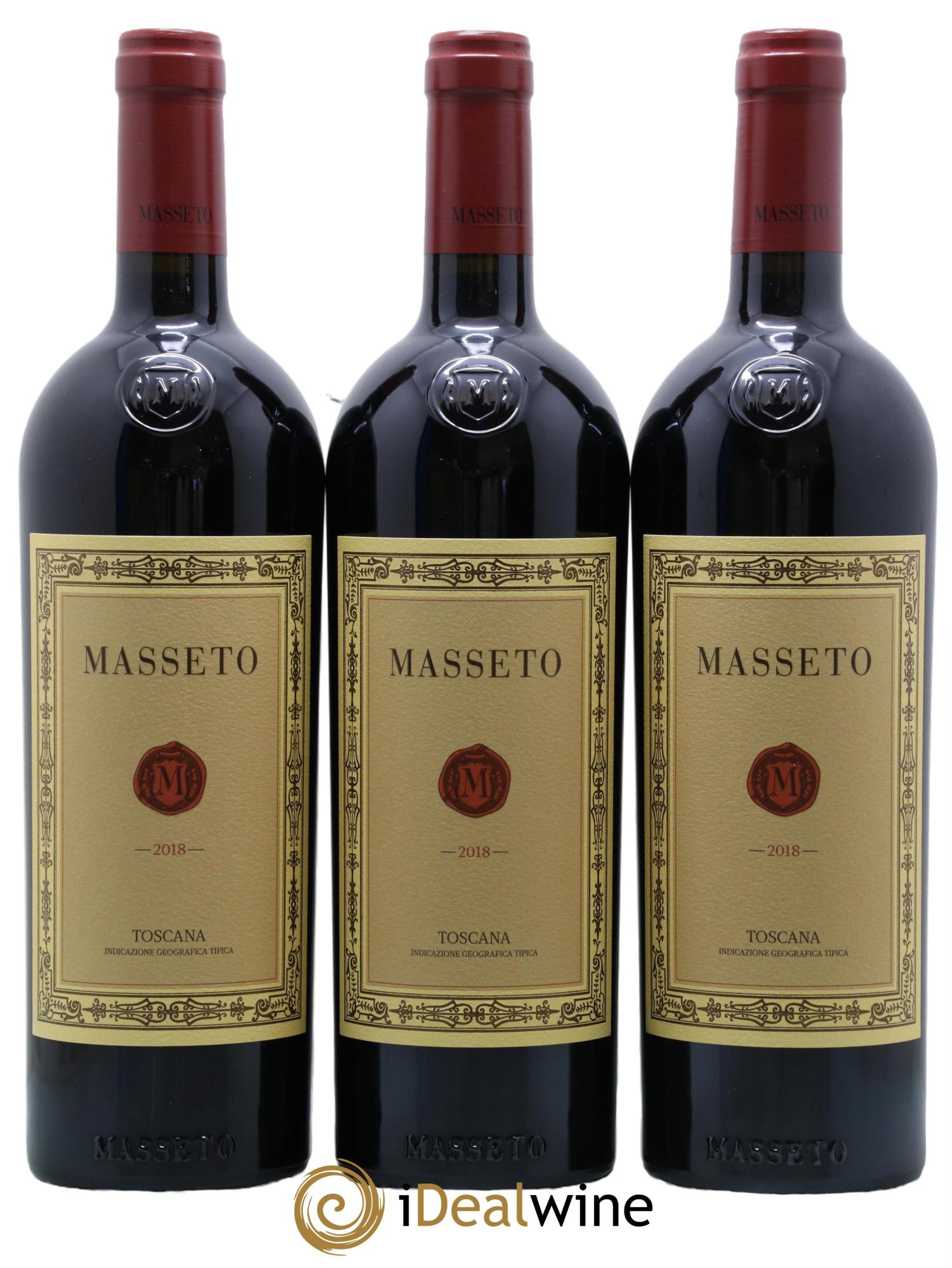 Toscana IGT Tenuta Dell'Ornellaia Masseto Frescobaldi 2018 - Lot de 3 bouteilles - 1