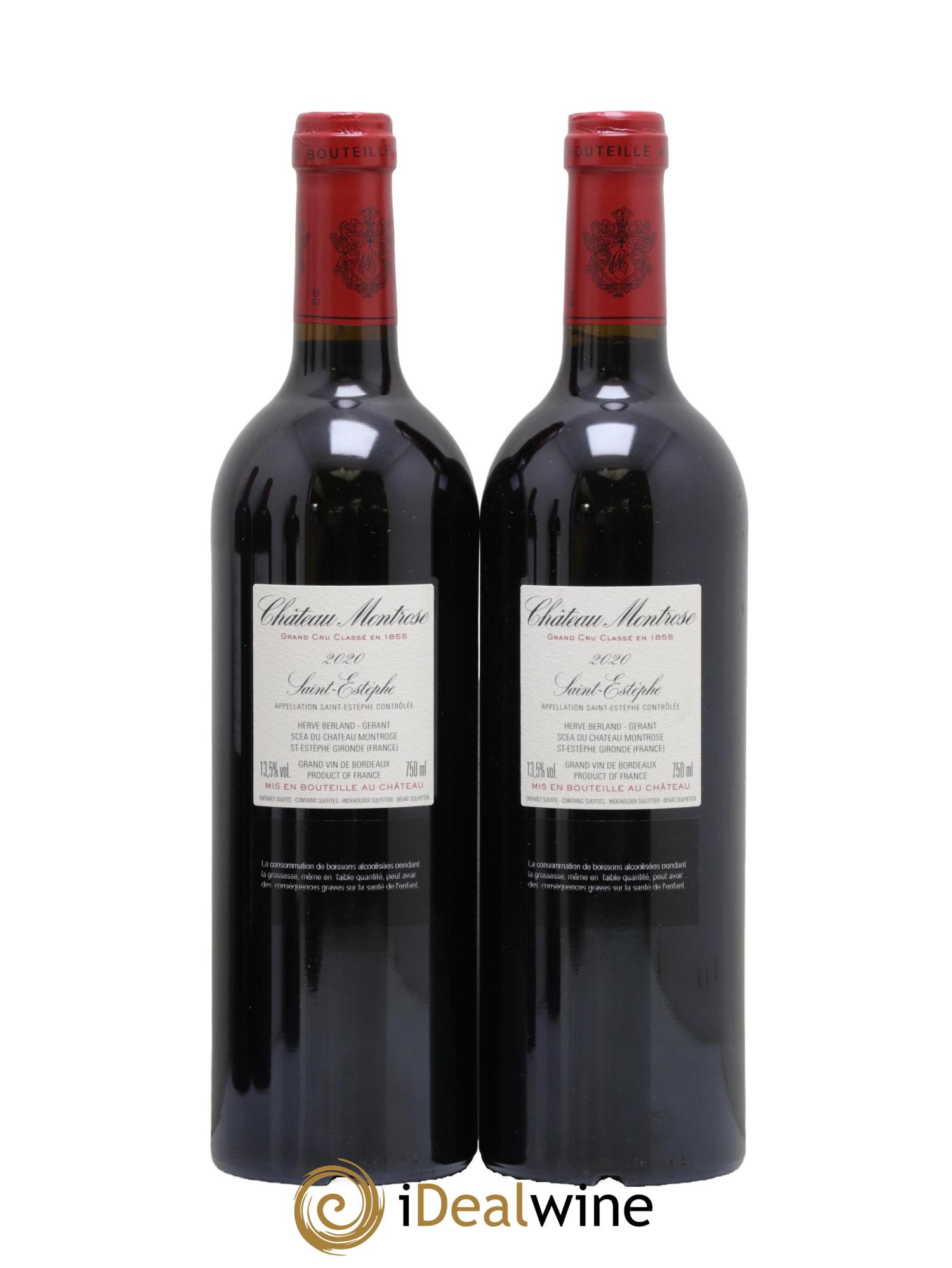 Château Montrose 2ème Grand Cru Classé 2020 - Lotto di 2 bottiglie - 1