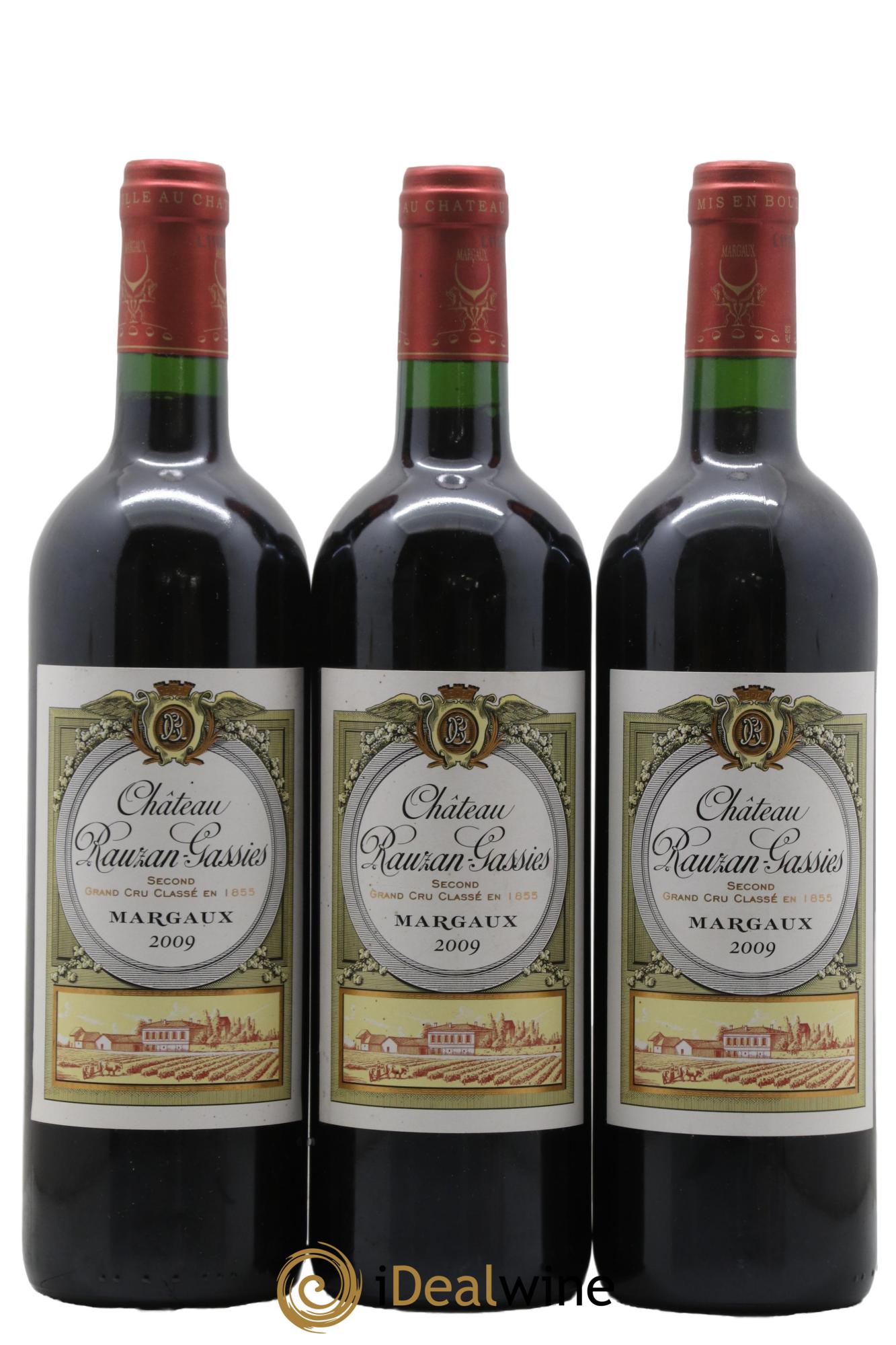 Château Rauzan-Gassies 2ème Grand Cru Classé  2009 - Lot de 3 bouteilles - 0