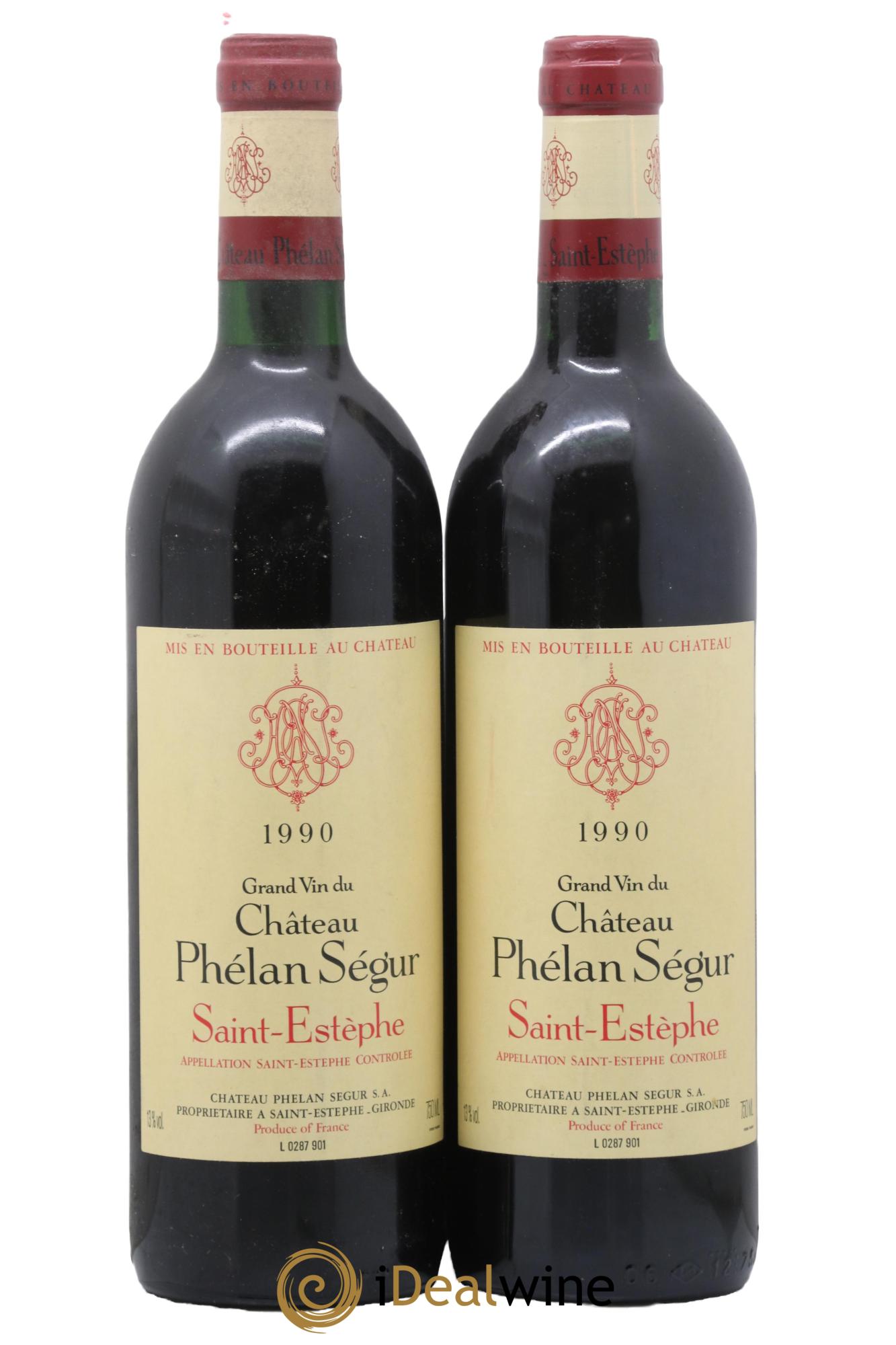 Château Phélan Ségur 1990 - Posten von 2 Flaschen - 0