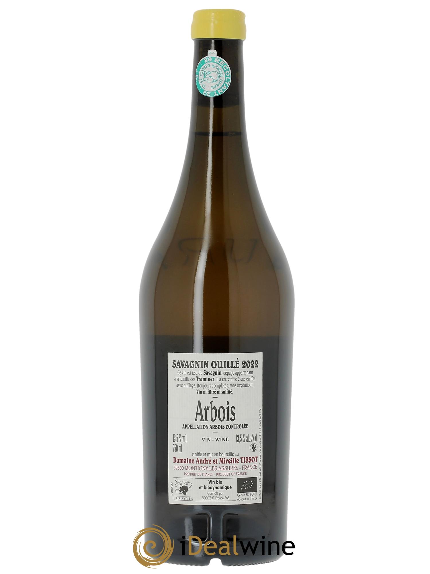 Arbois Savagnin Ouillé Bénédicte et Stéphane Tissot  2022 - Posten von 1 Flasche - 1