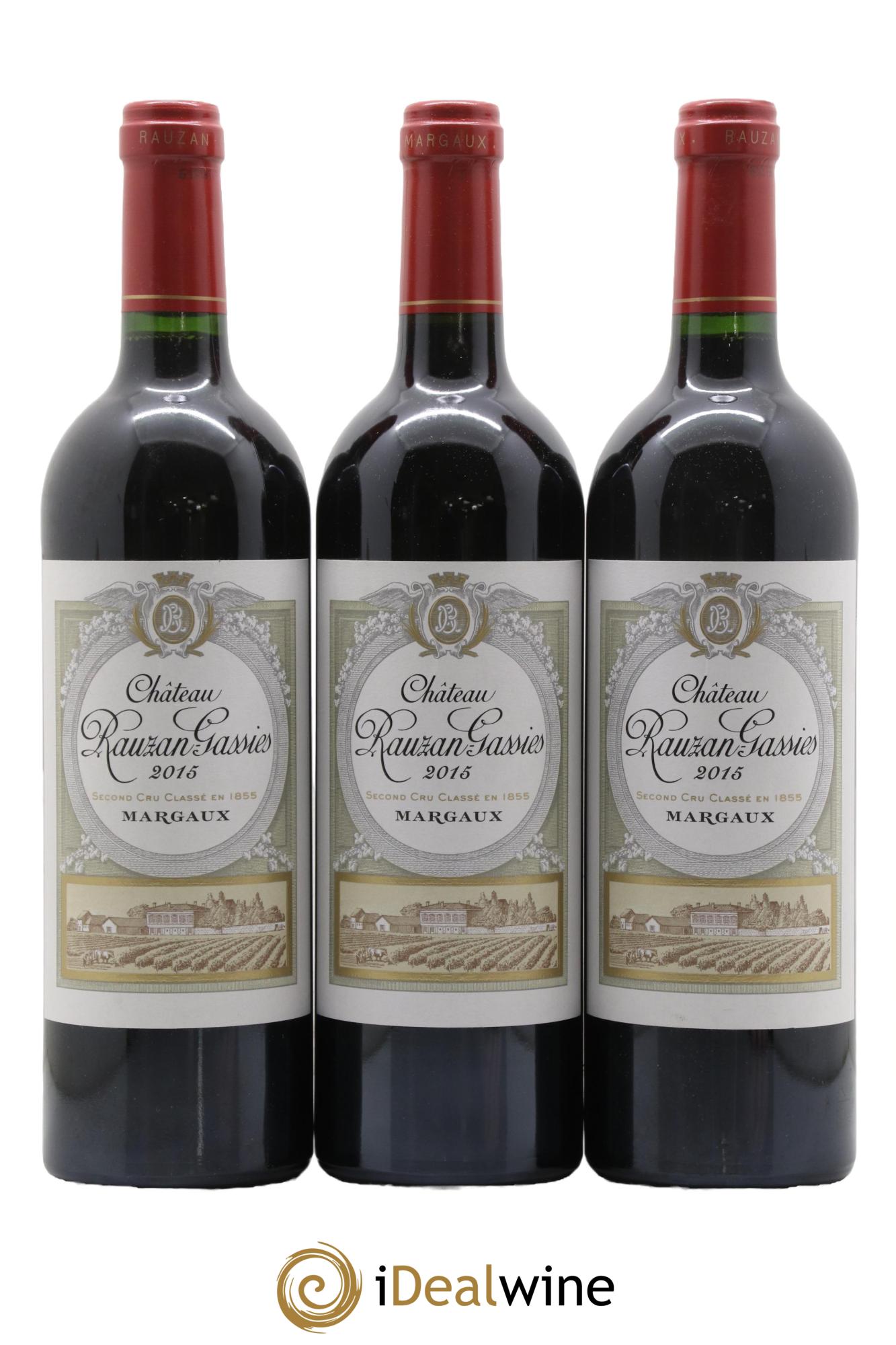 Château Rauzan-Gassies 2ème Grand Cru Classé 2015 - Lot of 3 bottles - 0