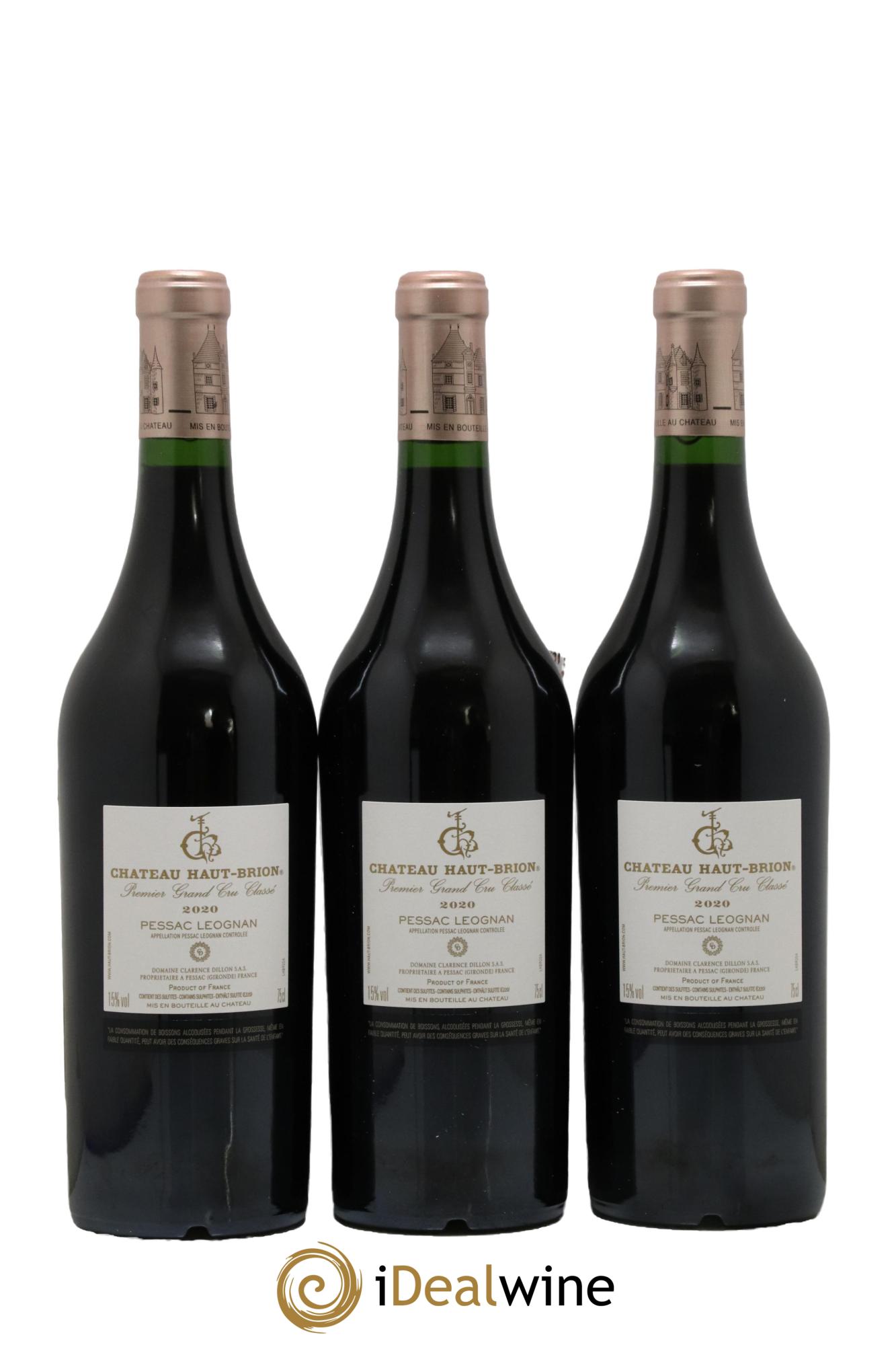 Château Haut Brion 1er Grand Cru Classé  2020 - Lotto di 3 bottiglie - 1