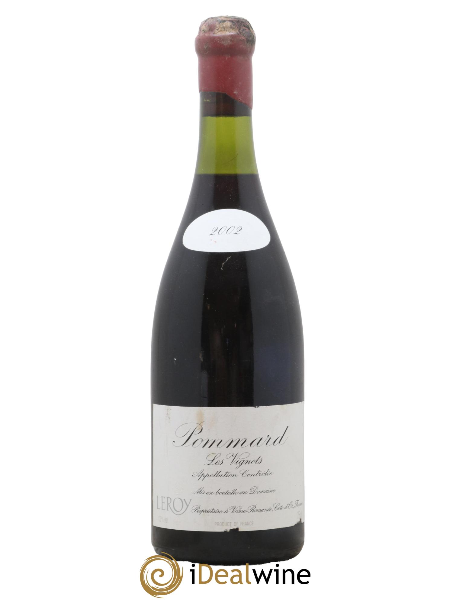 Pommard Les Vignots Leroy (Domaine) 2002 - Lot de 1 bouteille - 0