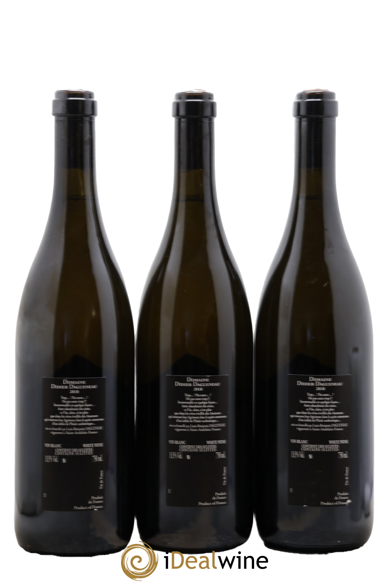 Vin de France (anciennement Pouilly-Fumé) Silex Dagueneau (Domaine Didier - Louis-Benjamin) 2018 - Lot of 3 bottles - 1