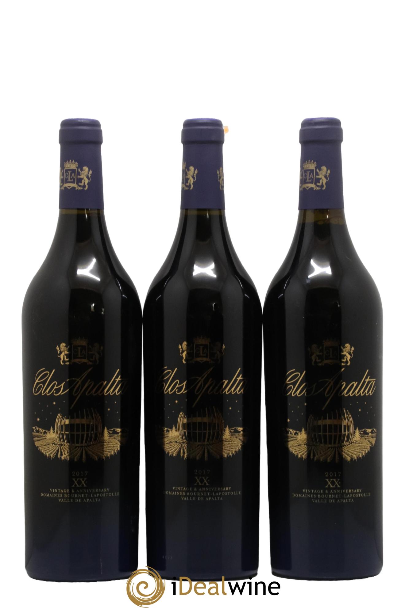 Colchagua Casa Lapostolle Clos Apalta 2017 - Lot de 3 bouteilles - 0