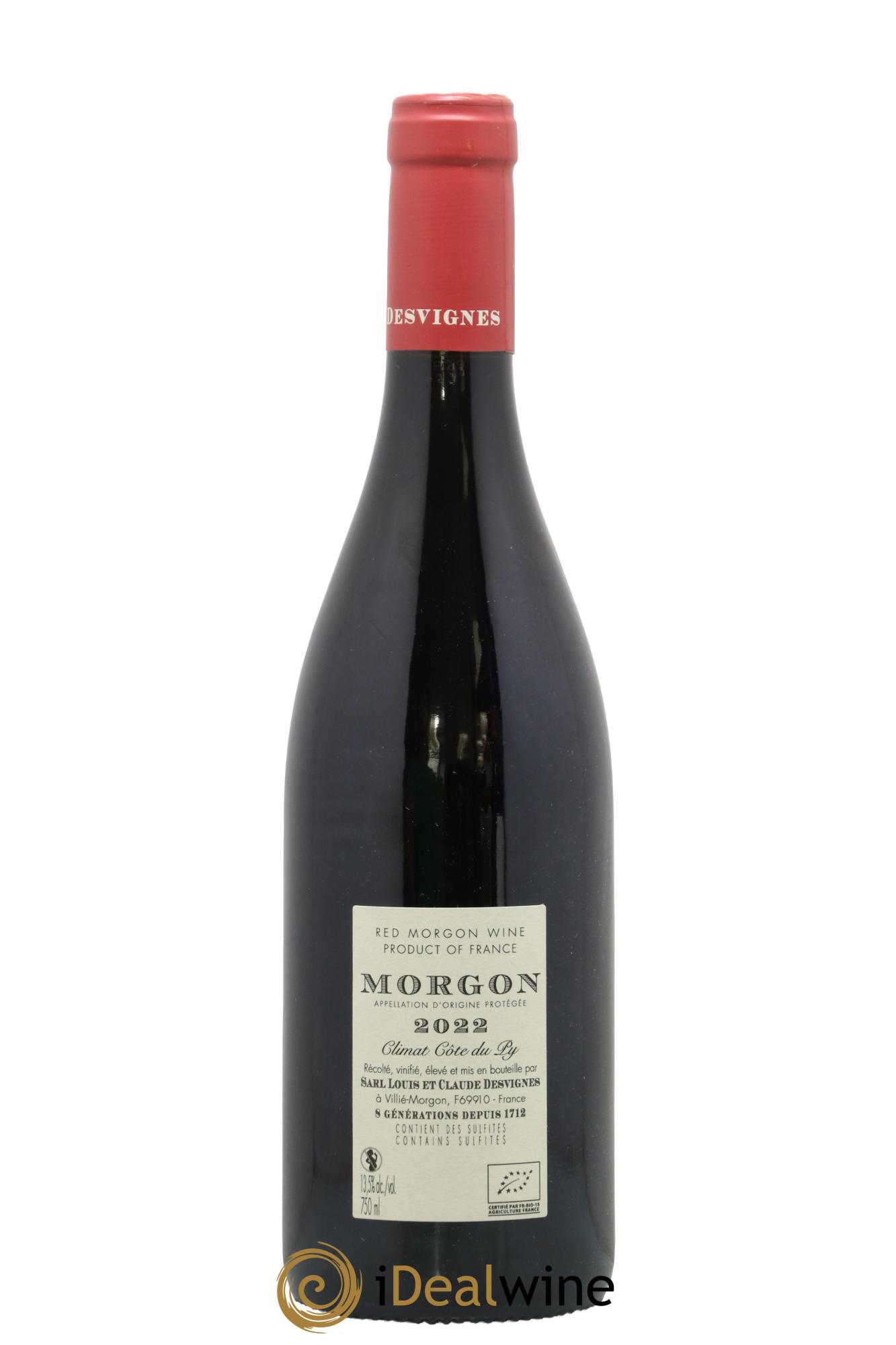 Morgon Côte du Py Louis-Claude Desvignes 2022 - Lot de 1 bouteille - 1