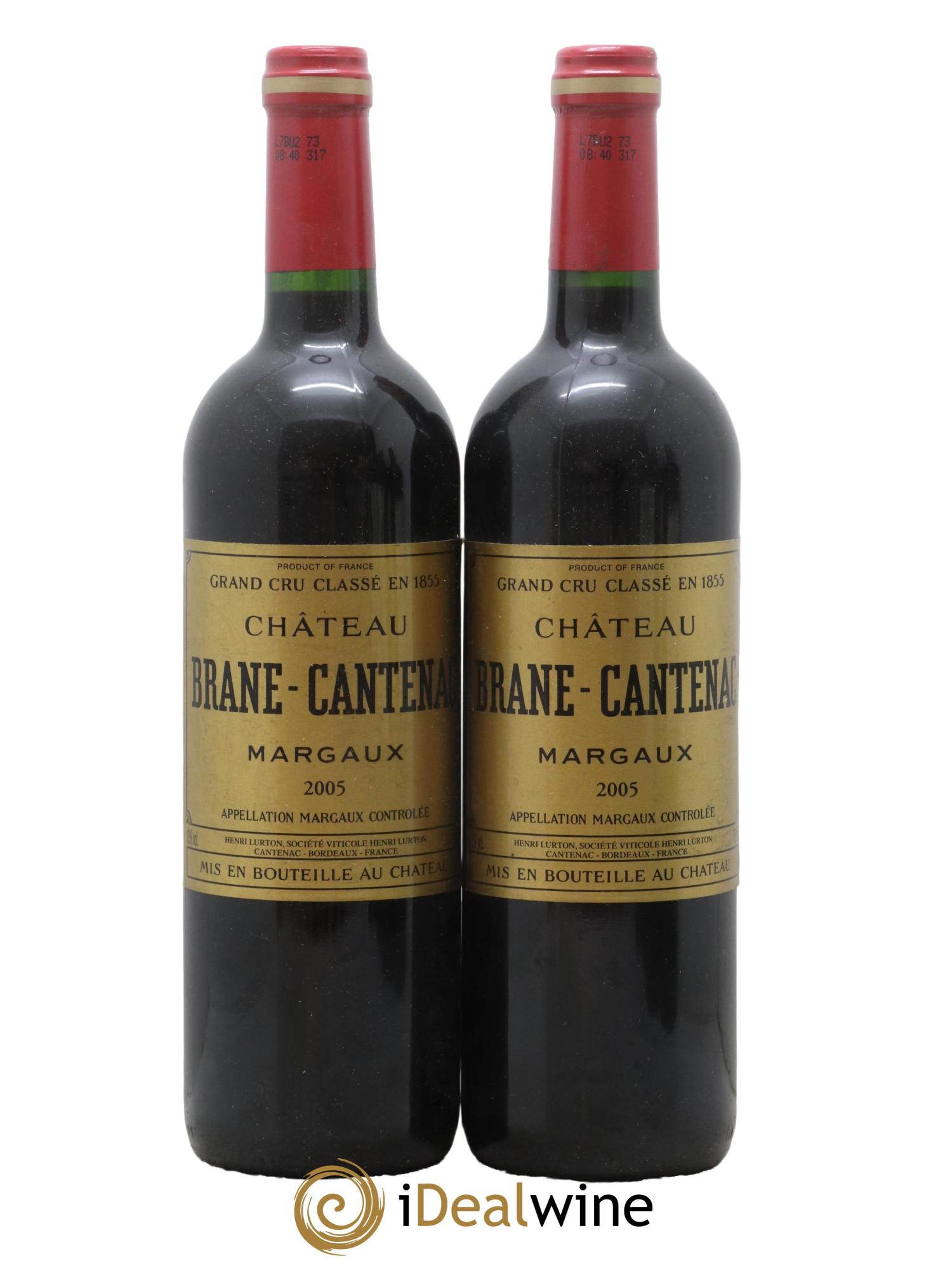 Château Brane Cantenac 2ème Grand Cru Classé 2005 - Lot de 2 bouteilles - 0