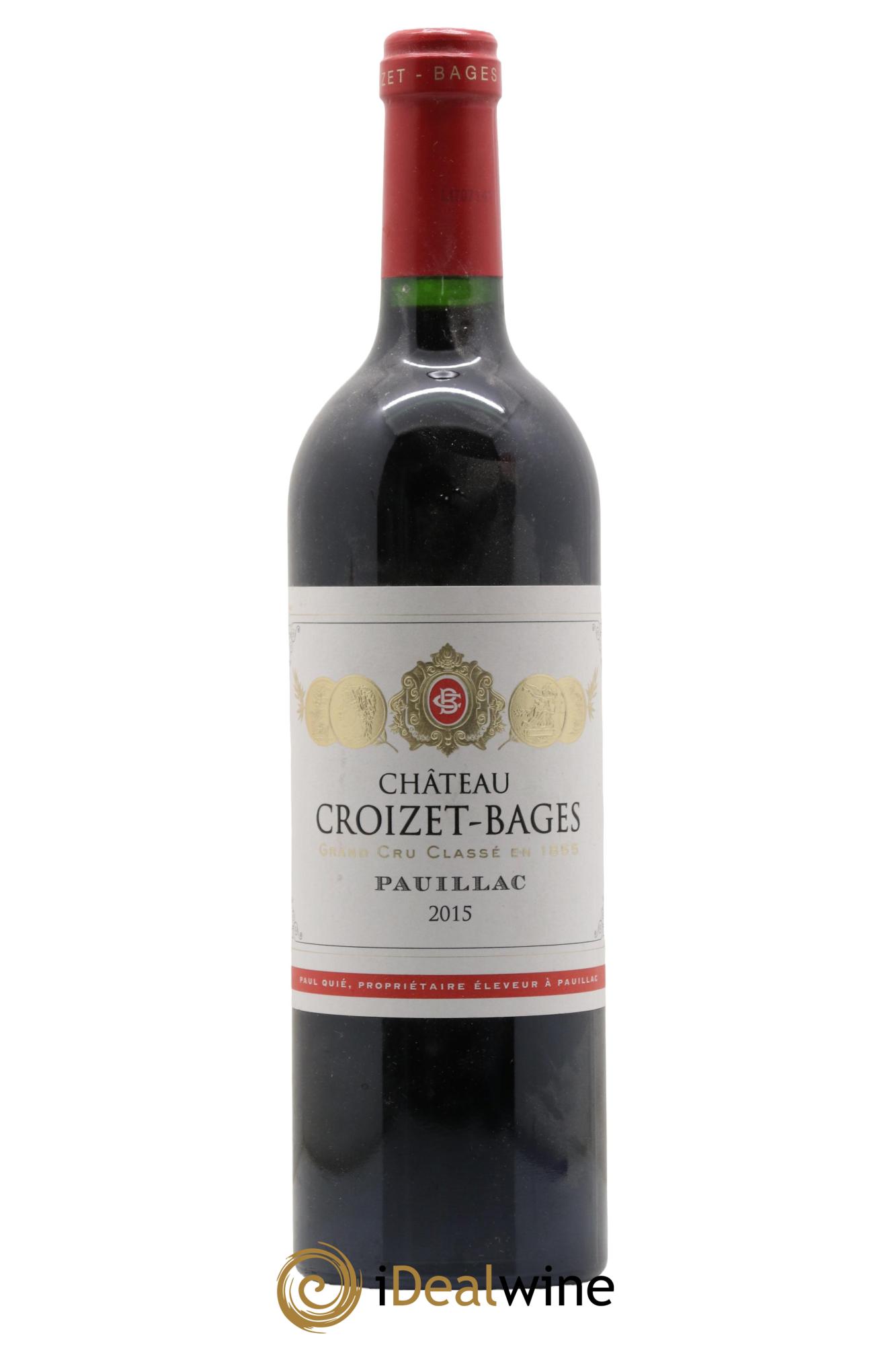 Château Croizet Bages 5ème Grand Cru Classé 2015 - Lot de 1 bouteille - 0