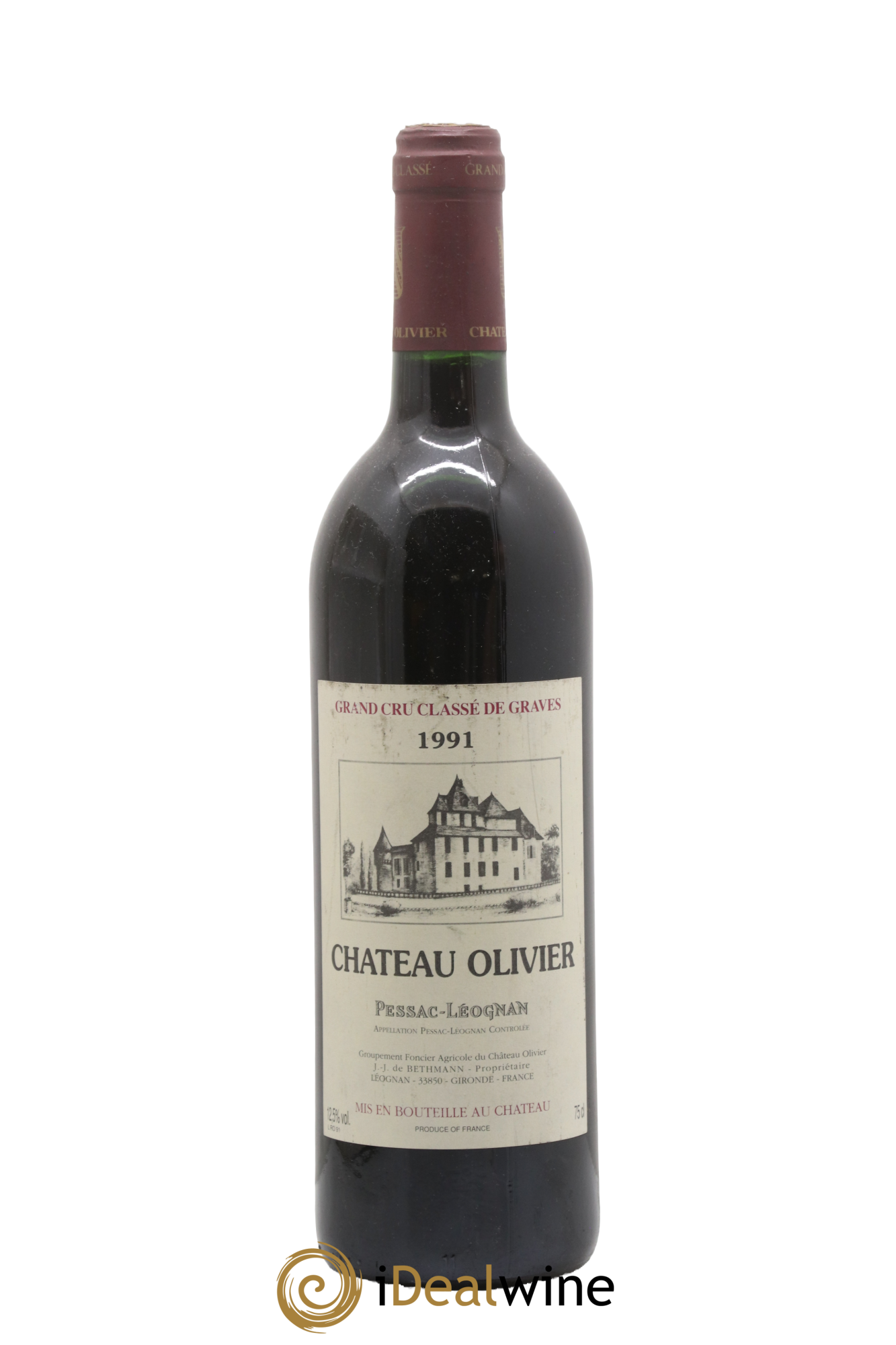 Château Olivier Cru Classé de Graves 1991 - Lot de 1 bouteille - 0