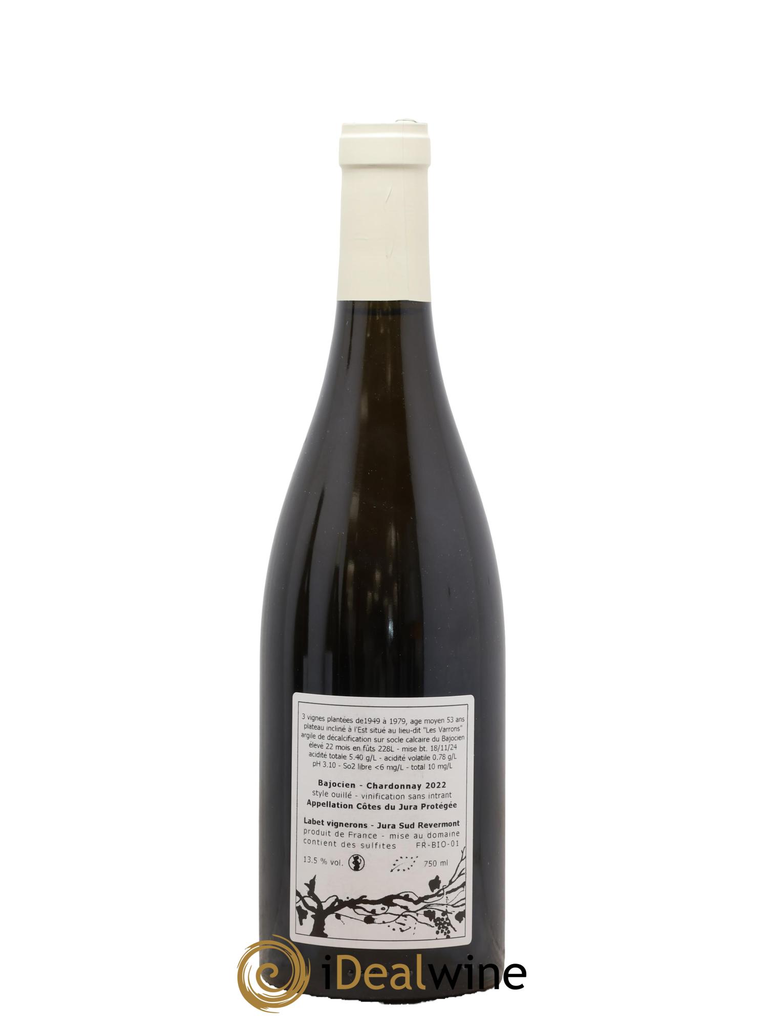 Côtes du Jura Chardonnay Bajocien Romain - Julien - Charline Labet 2022 - Posten von 1 Flasche - 1