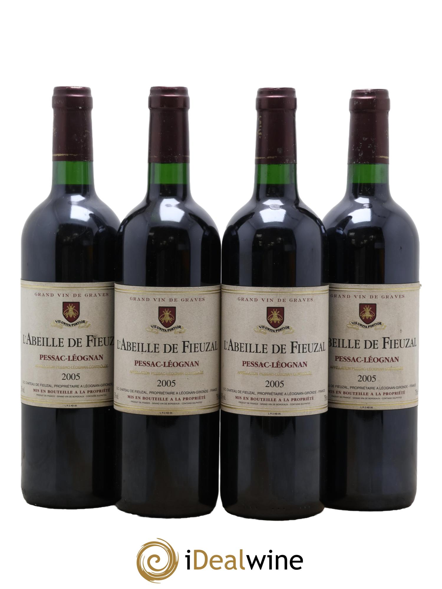 Abeille de Fieuzal 2005 - Lot de 4 bouteilles - 0