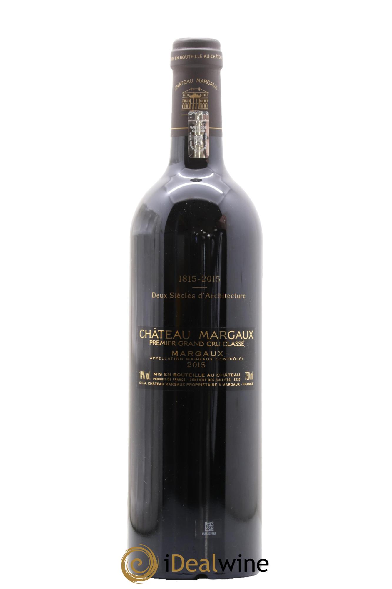Château Margaux 1er Grand Cru Classé 2015 - Lot de 1 bouteille - 1