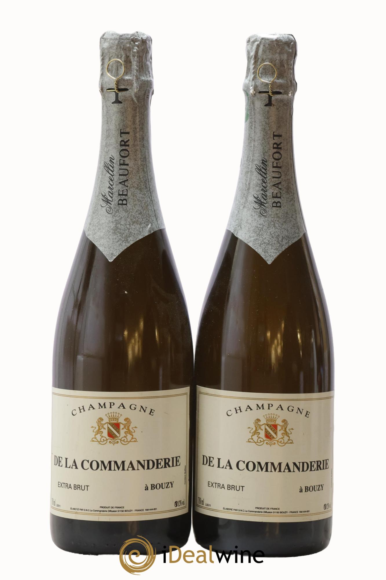 Champagne Extra-Brut La Commanderie Marcelin Beaufort - Lot of 2 bottles - 0