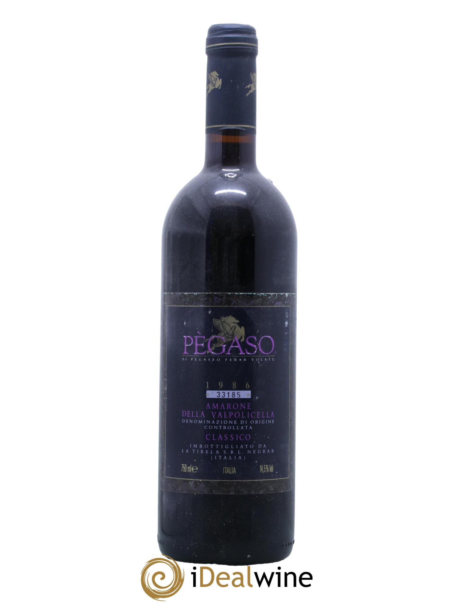 Amarone della Valpolicella DOC Pegaso 1986 - Lot de 1 bouteille - 0